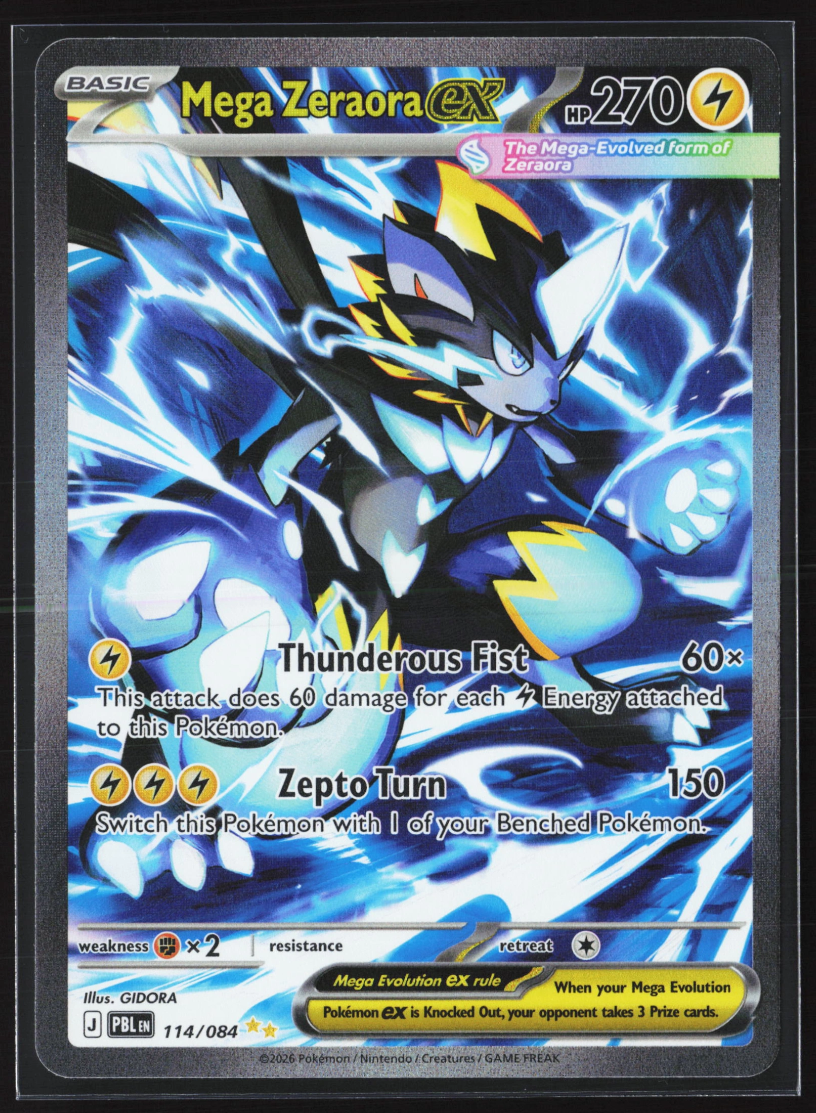 Mega Zeraora ex (PBL 114) — Voorkant