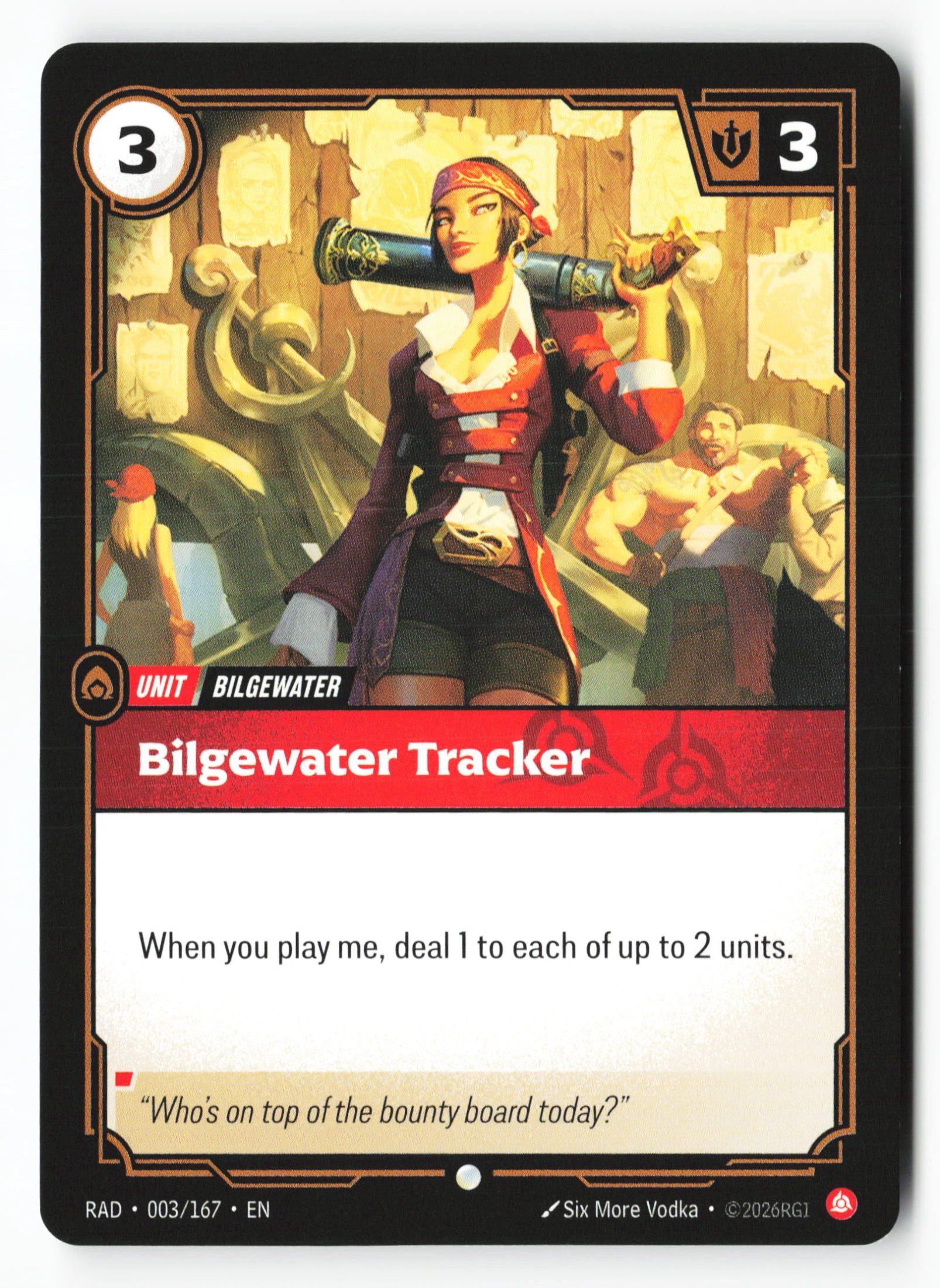 Bilgewater Tracker (RAD 003) — Voorkant