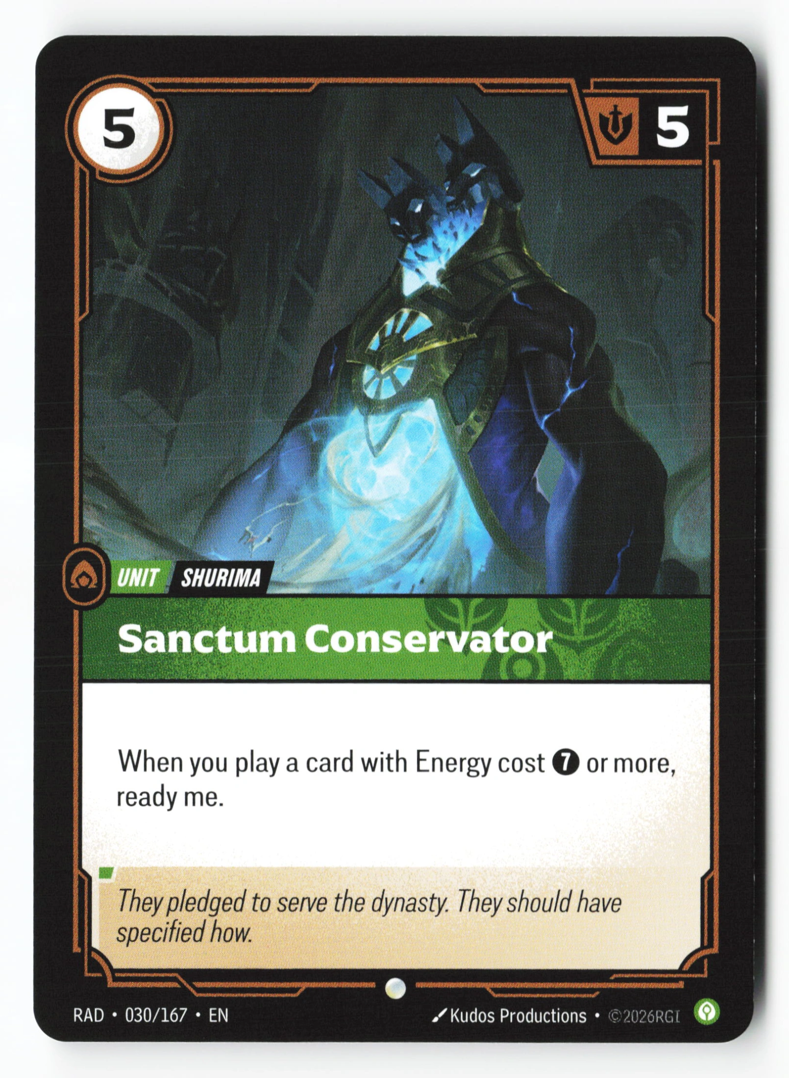 Sanctum Conservator (RAD 030) — Voorkant