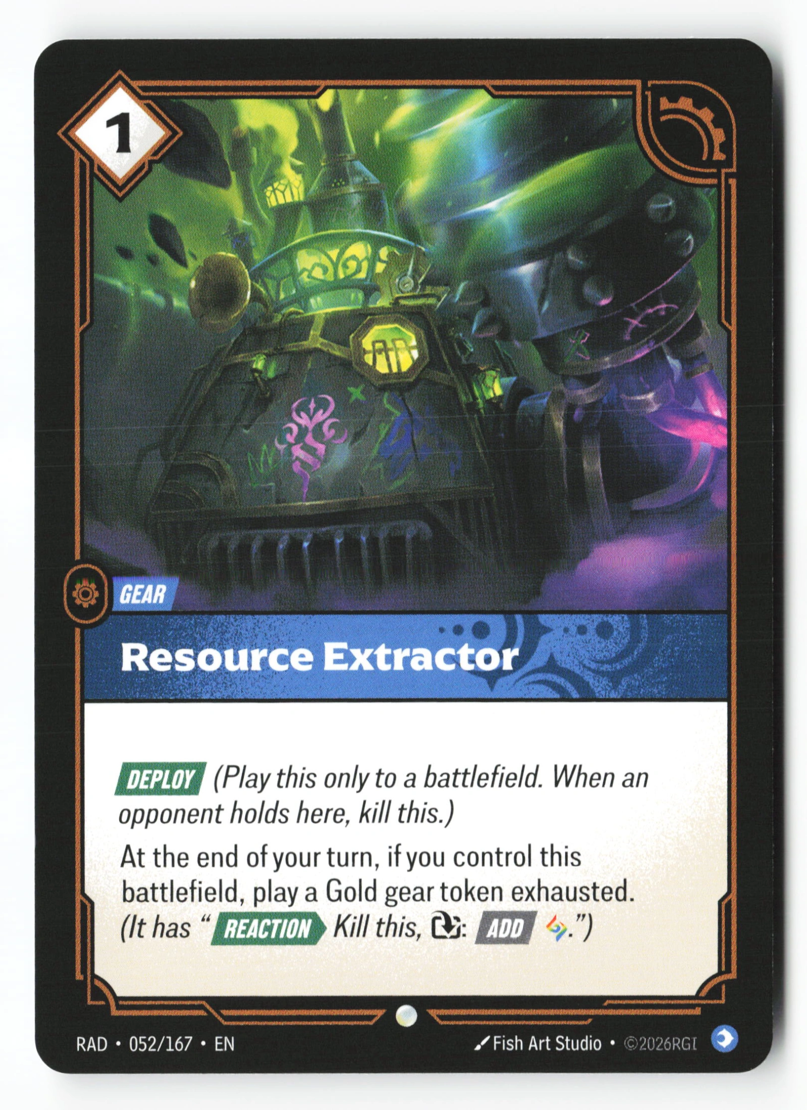 Resource Extractor (RAD 052) — Voorkant