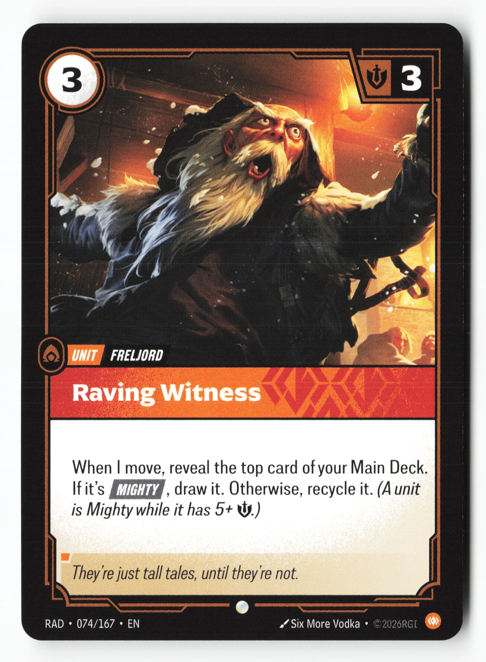 Raving Witness (RAD 074) — Voorkant