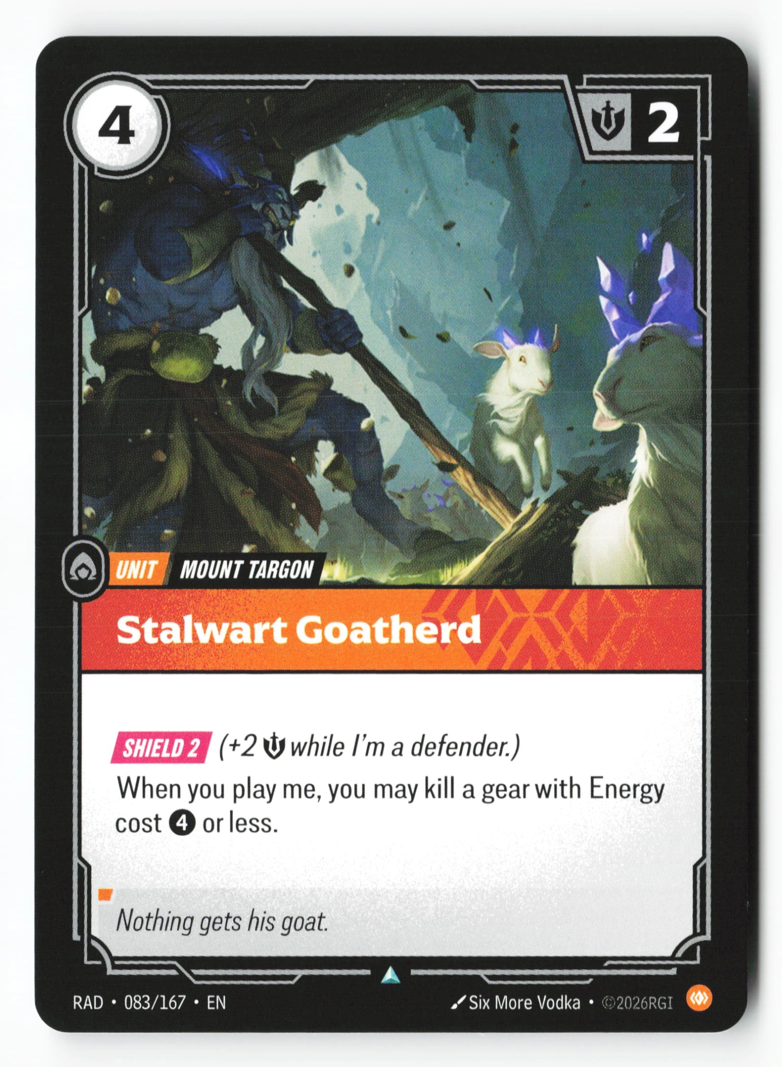 Stalwart Goatherd (RAD 083) — Voorkant