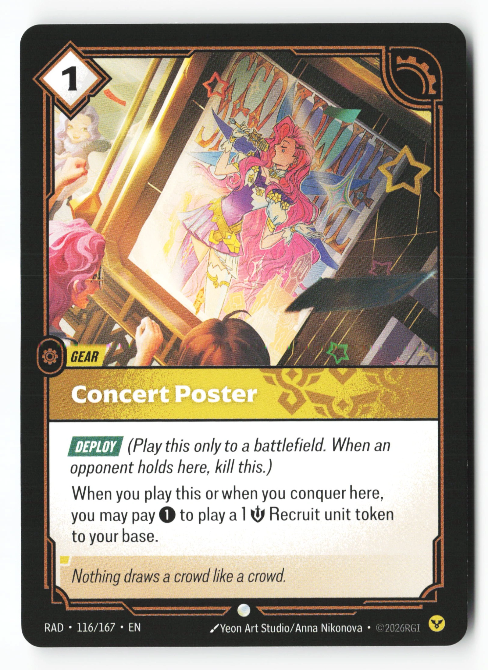 Concert Poster (RAD 116) — Voorkant