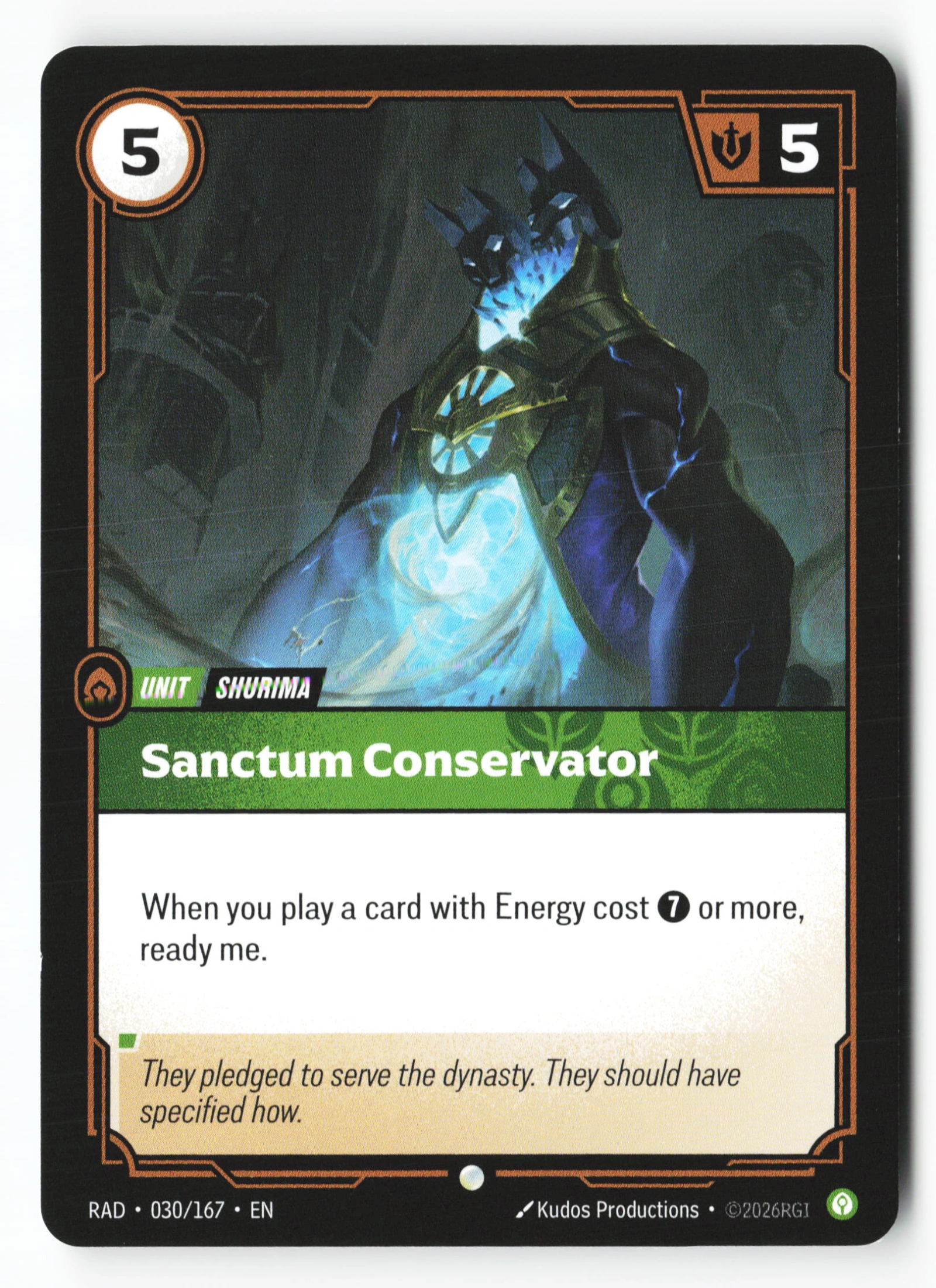 Sanctum Conservator (RAD 030) — Voorkant