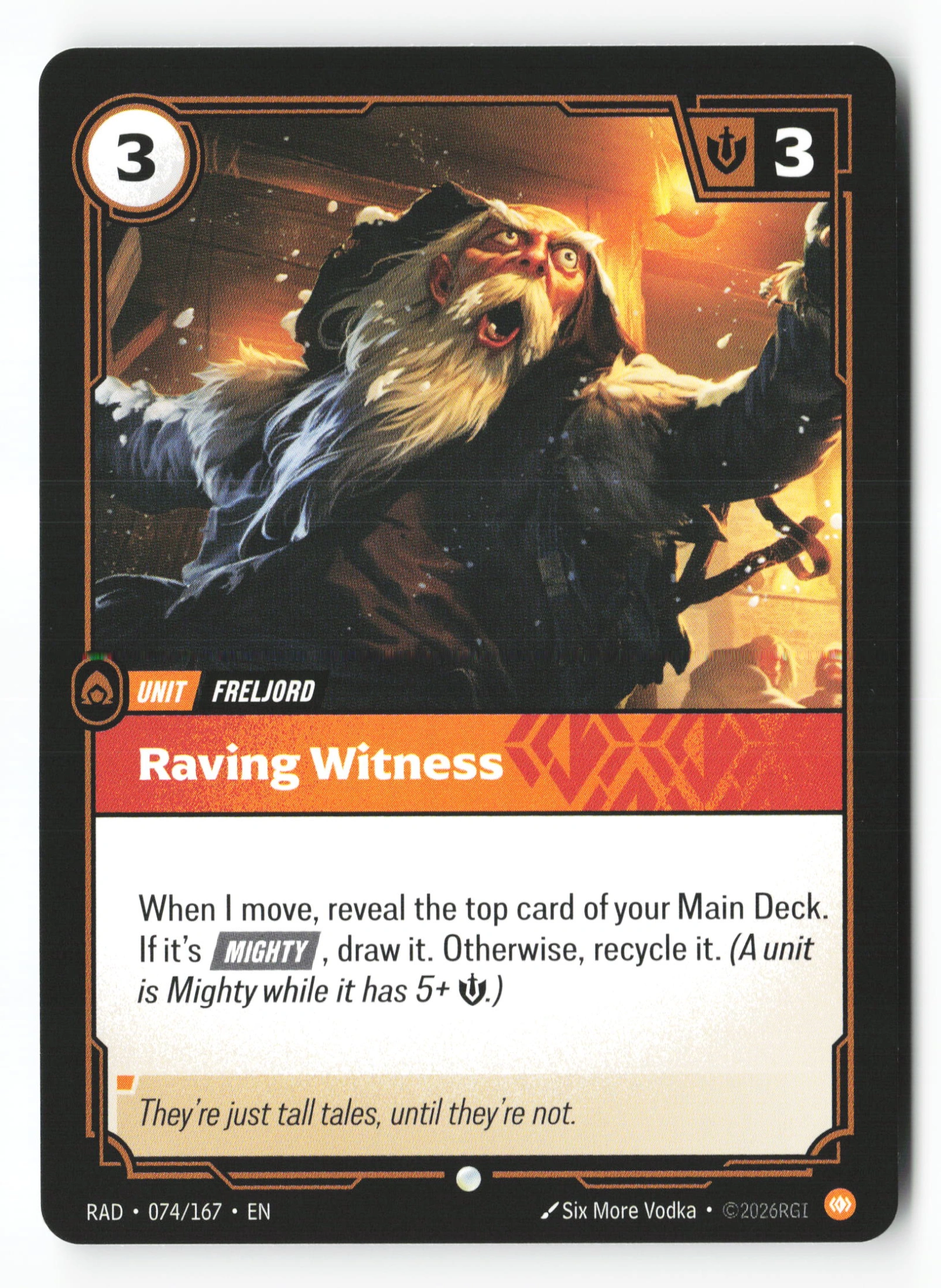 Raving Witness (RAD 074) — Voorkant