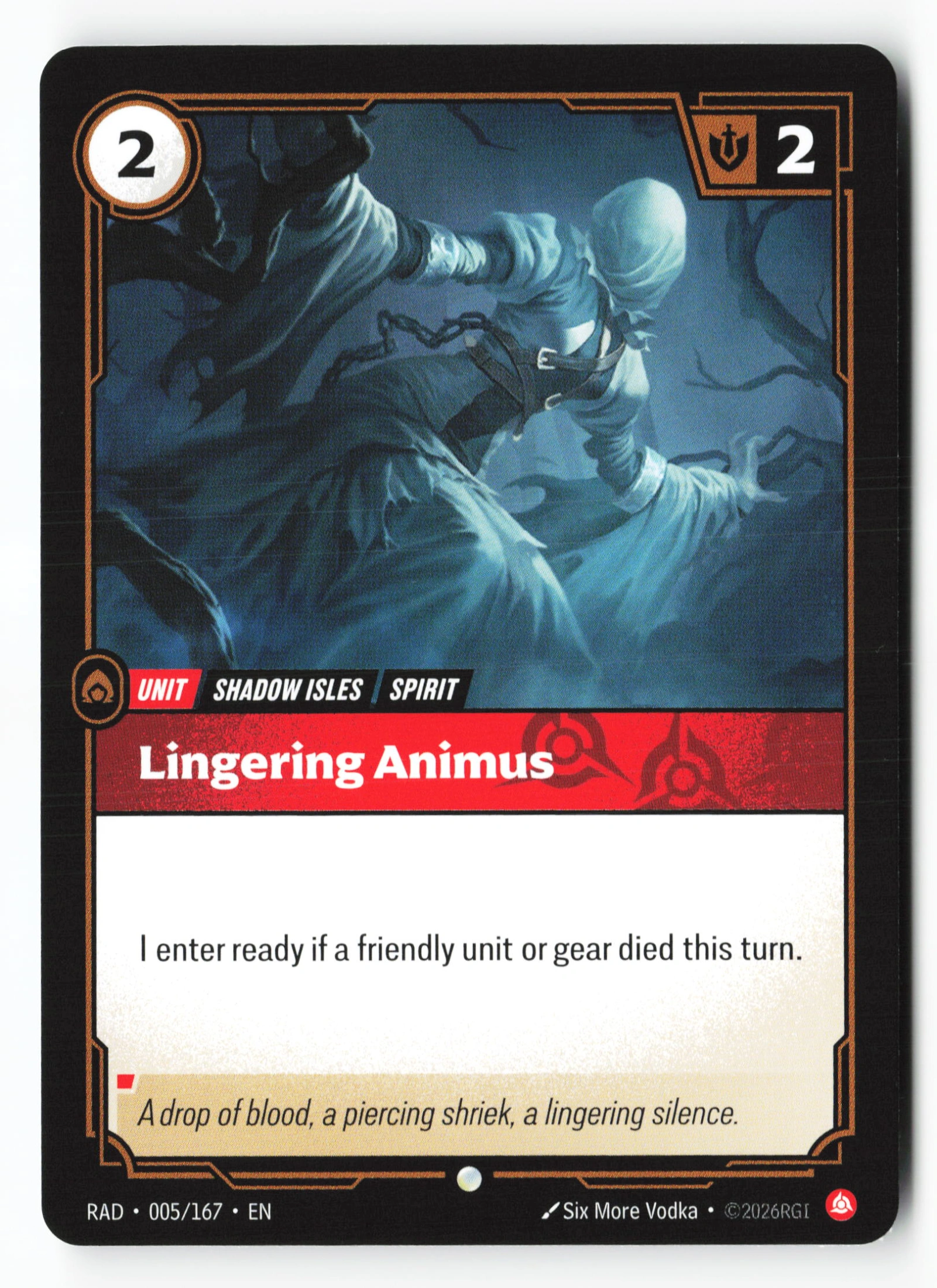 Lingering Animus (RAD 005) — Voorkant