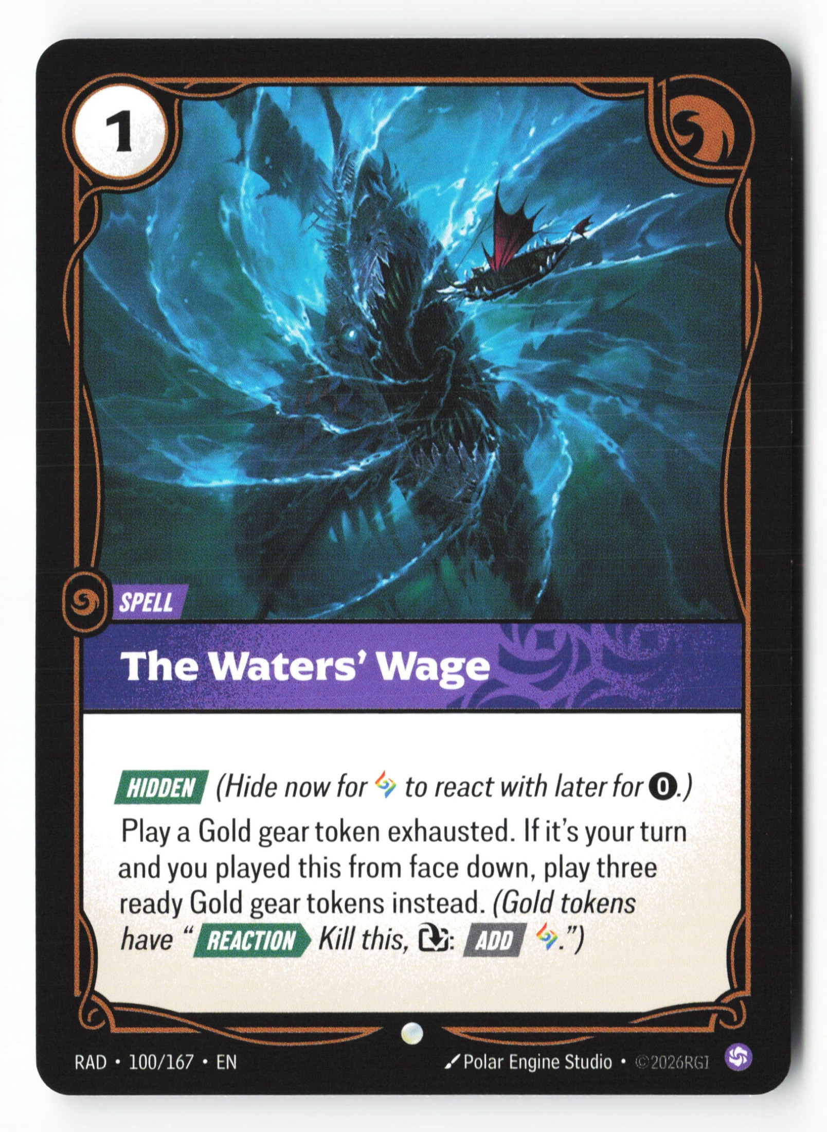 The Waters' Wage (RAD 100) — Voorkant