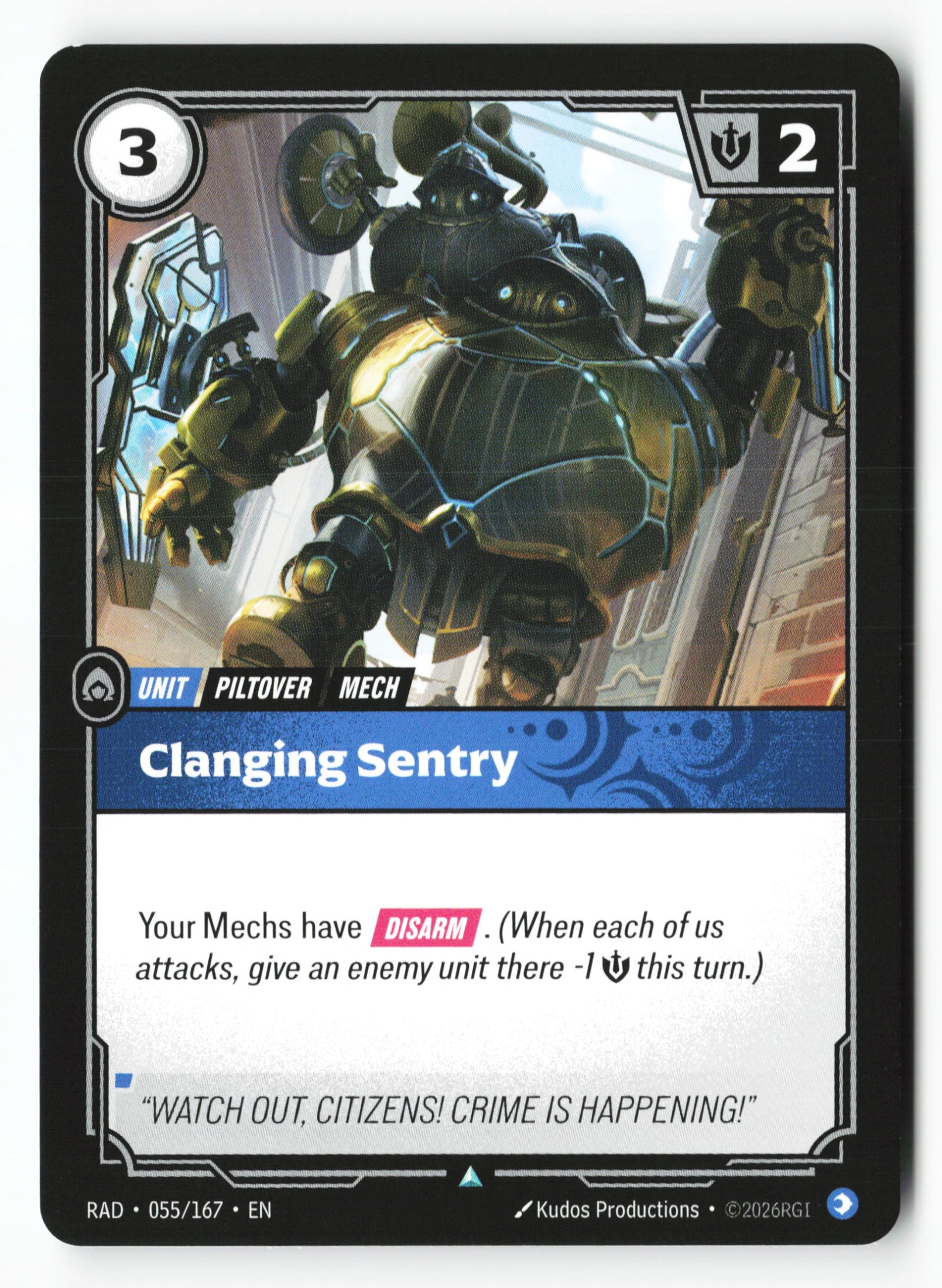 Clanging Sentry (RAD 055) — Voorkant
