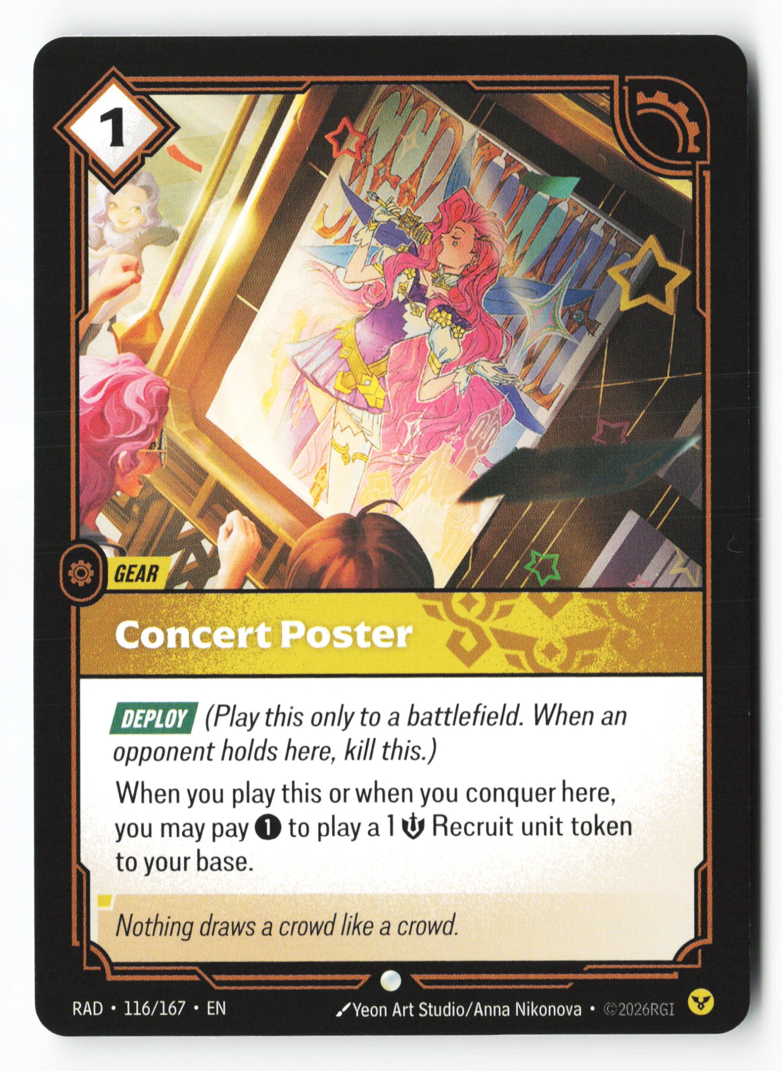 Concert Poster (RAD 116) — Voorkant