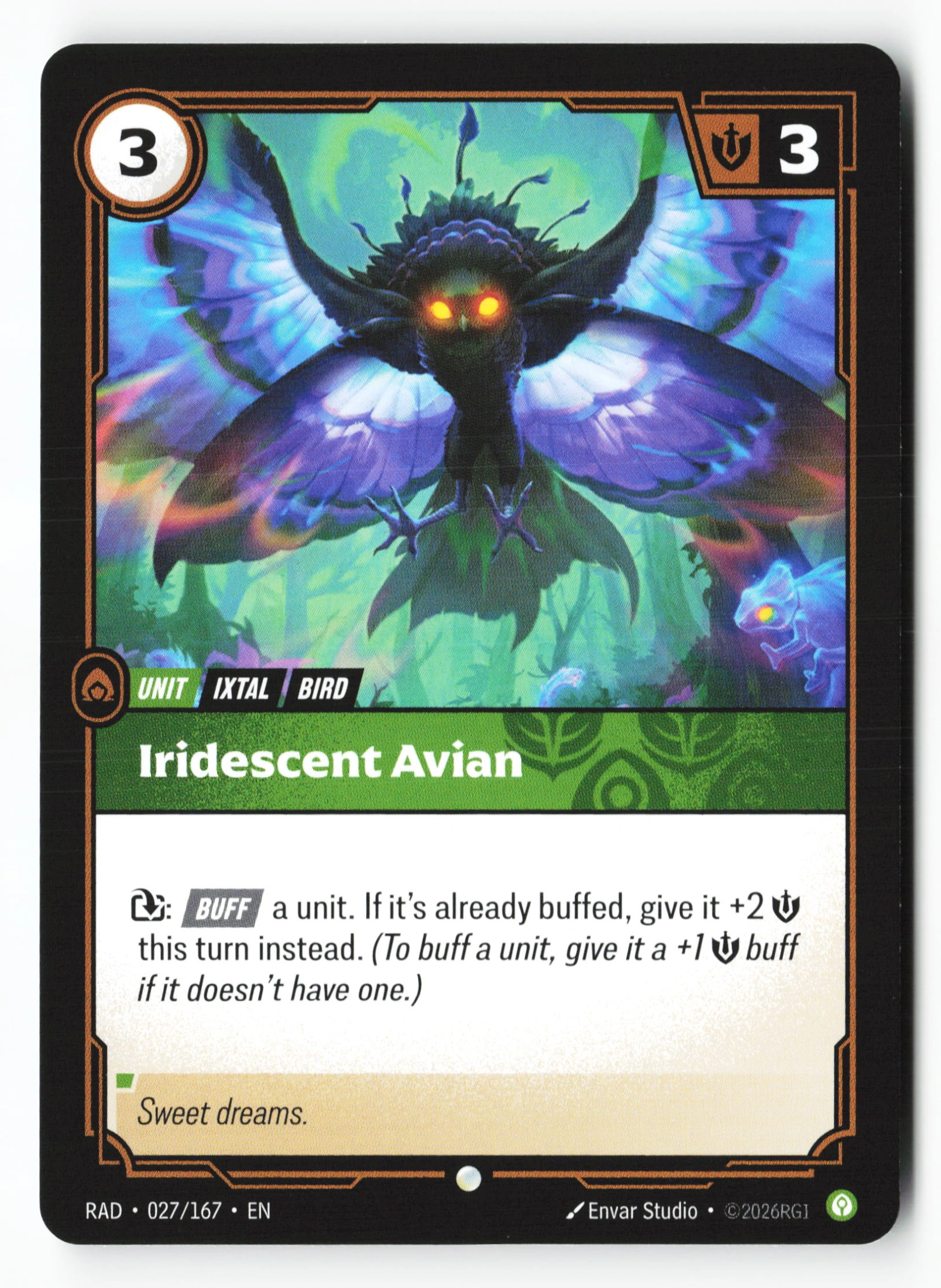 Iridescent Avian (RAD 027) — Voorkant