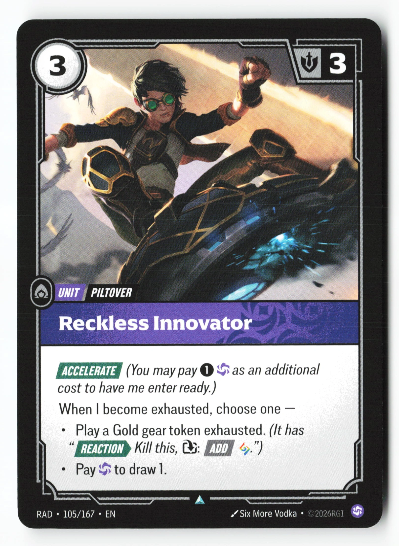 Reckless Innovator (RAD 105) — Voorkant