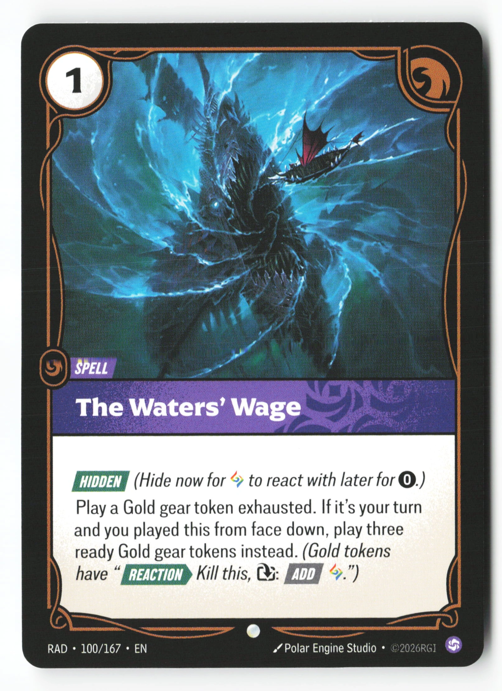 The Waters' Wage (RAD 100) — Voorkant