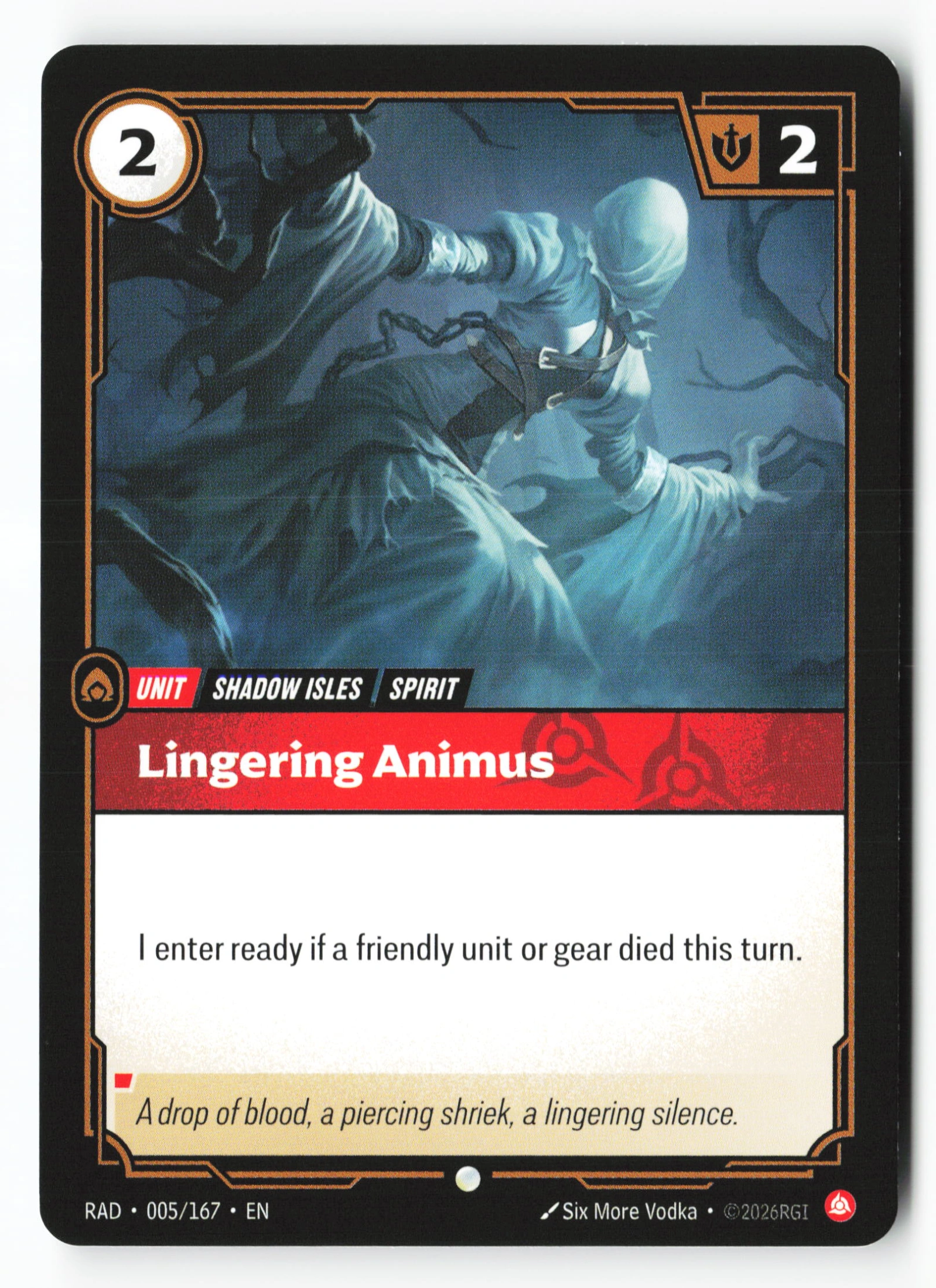 Lingering Animus (RAD 005) — Voorkant