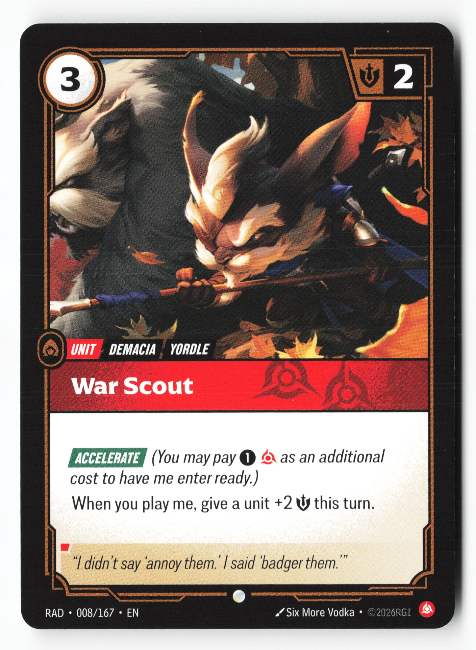 War Scout (RAD 008) — Voorkant