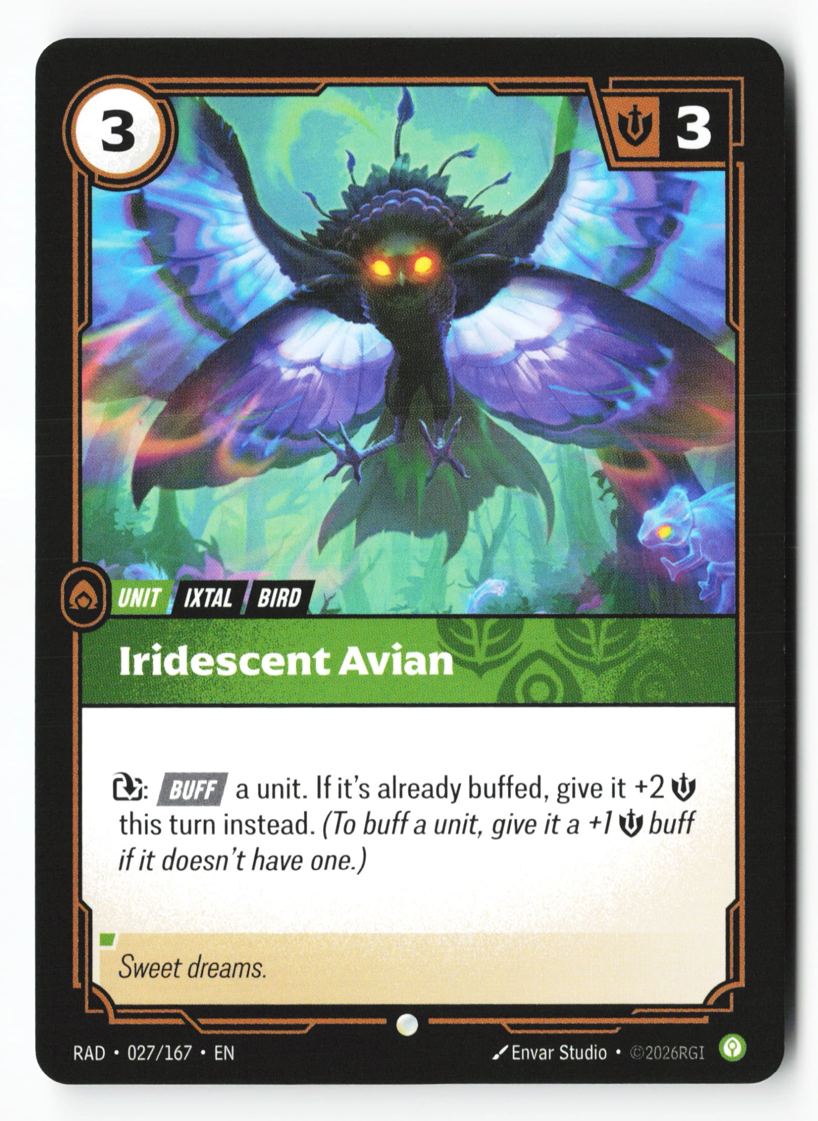 Iridescent Avian (RAD 027) — Voorkant