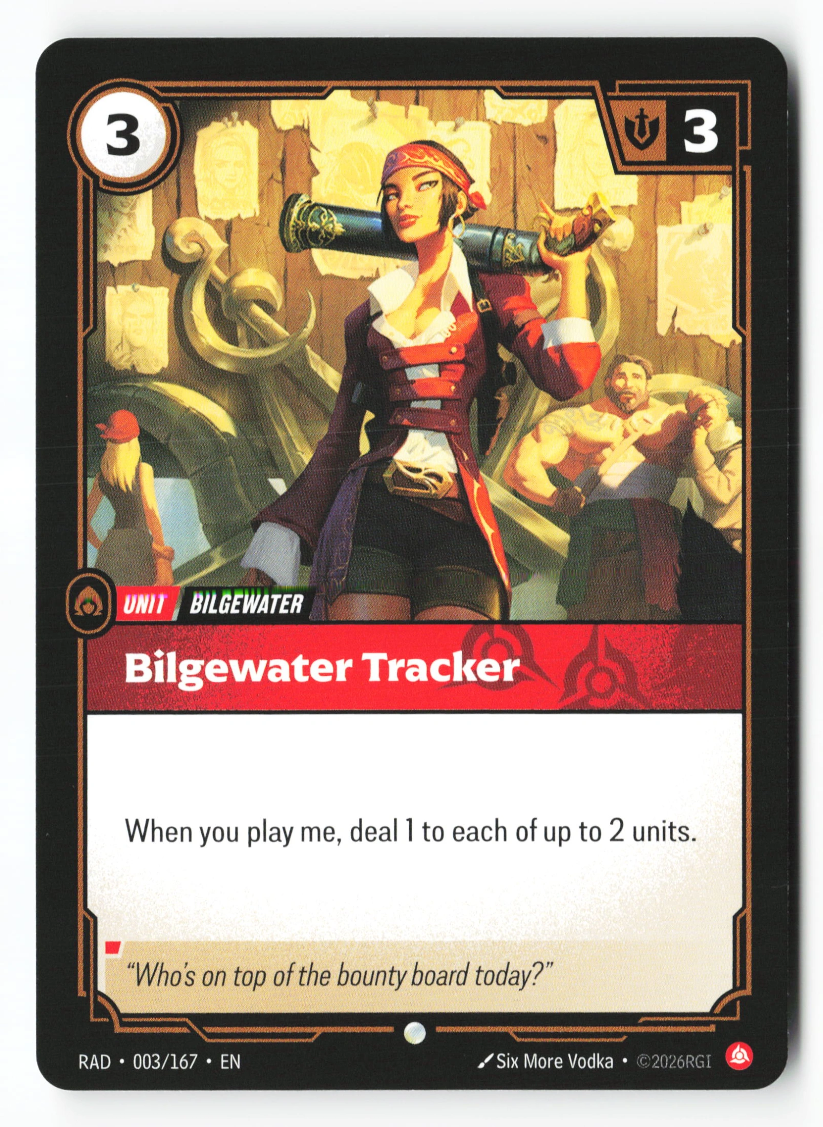 Bilgewater Tracker (RAD 003) — Voorkant