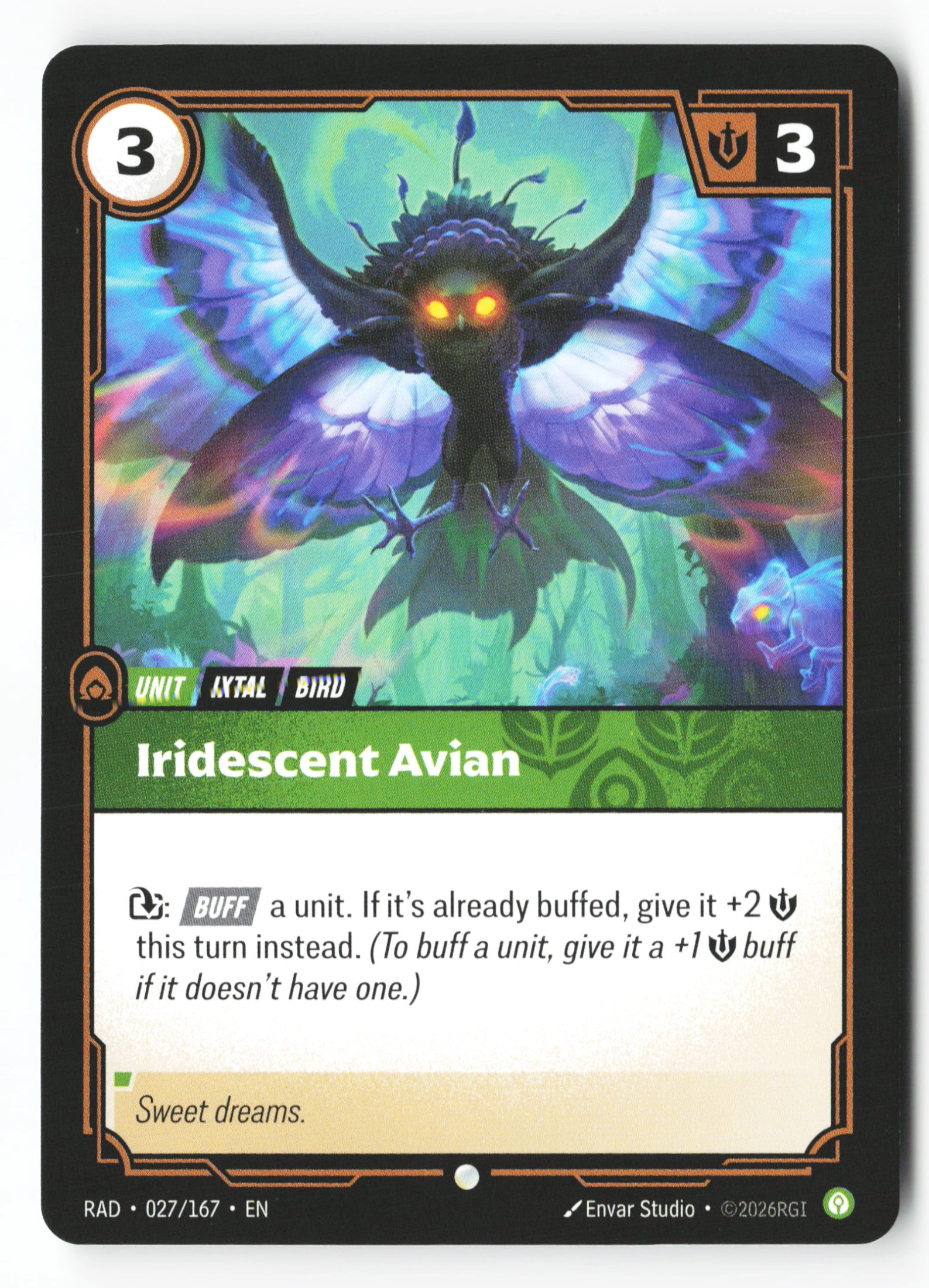 Iridescent Avian (RAD 027) — Voorkant