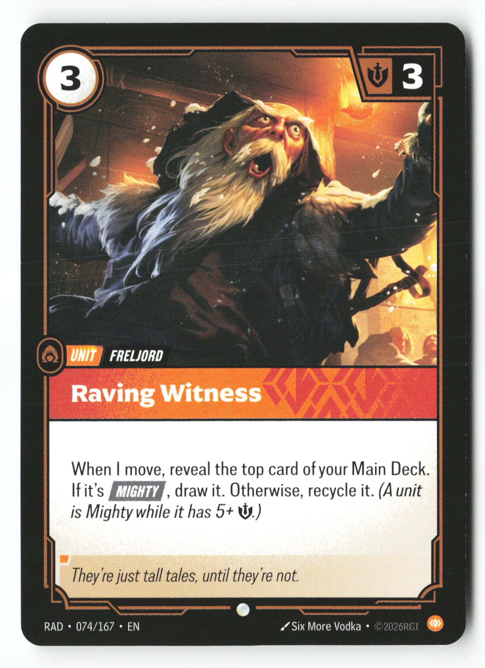 Raving Witness (RAD 074) — Voorkant
