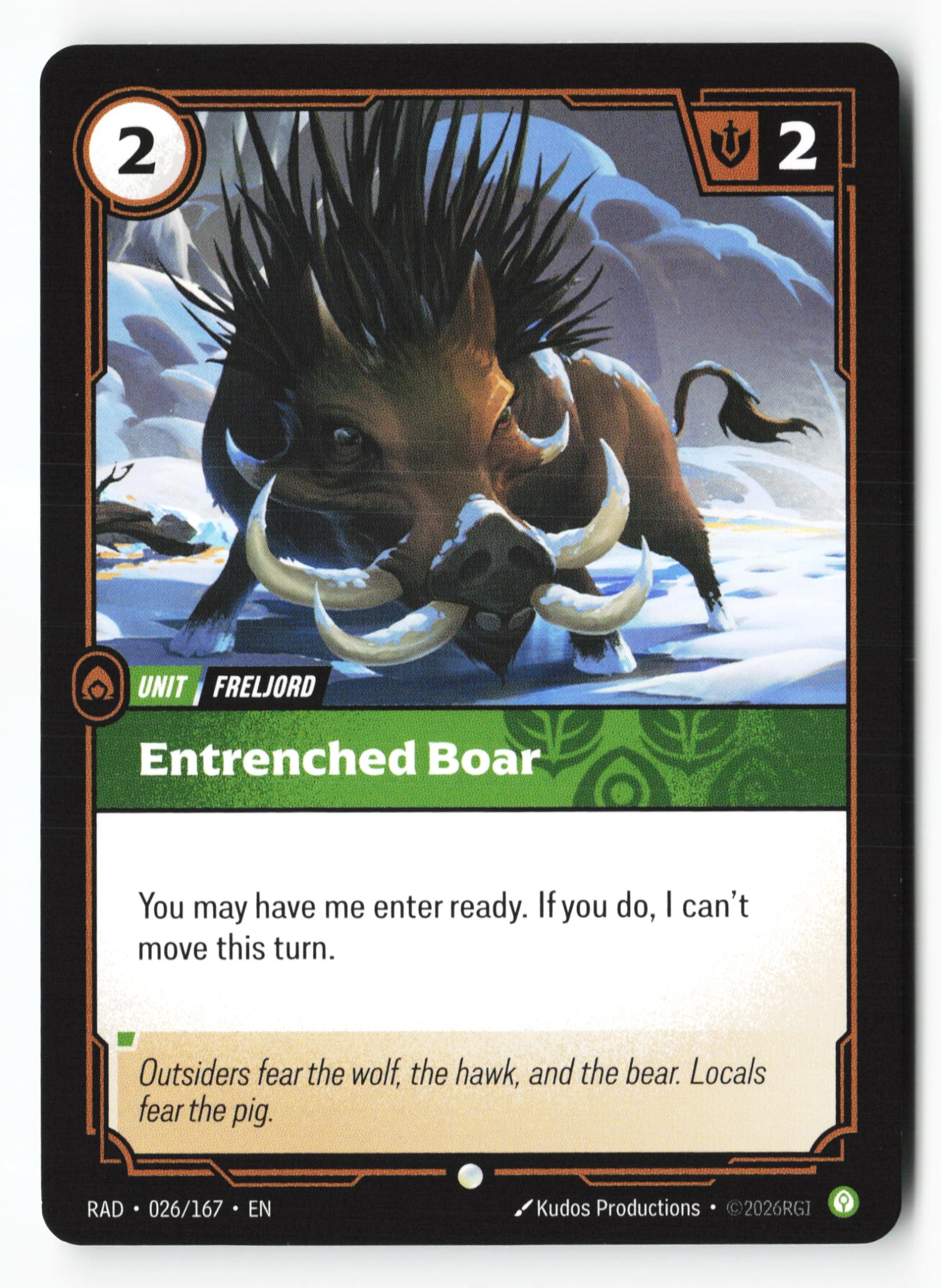 Entrenched Boar (RAD 026) — Voorkant