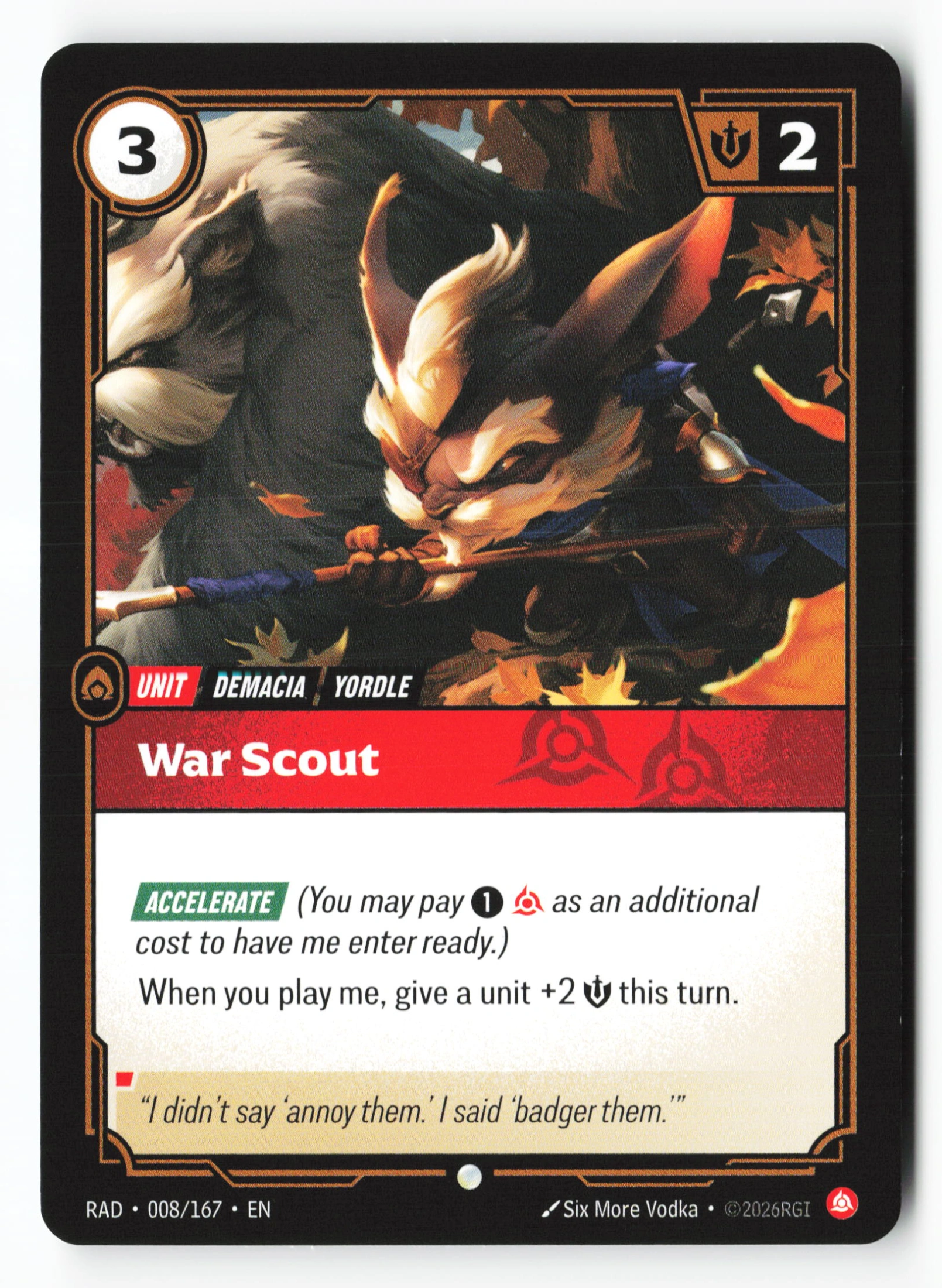 War Scout (RAD 008) — Voorkant