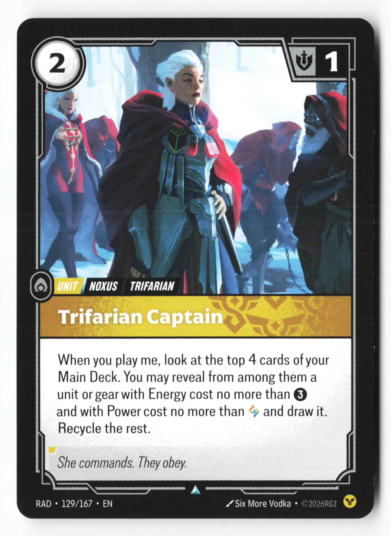 Trifarian Captain (RAD 129) — Voorkant