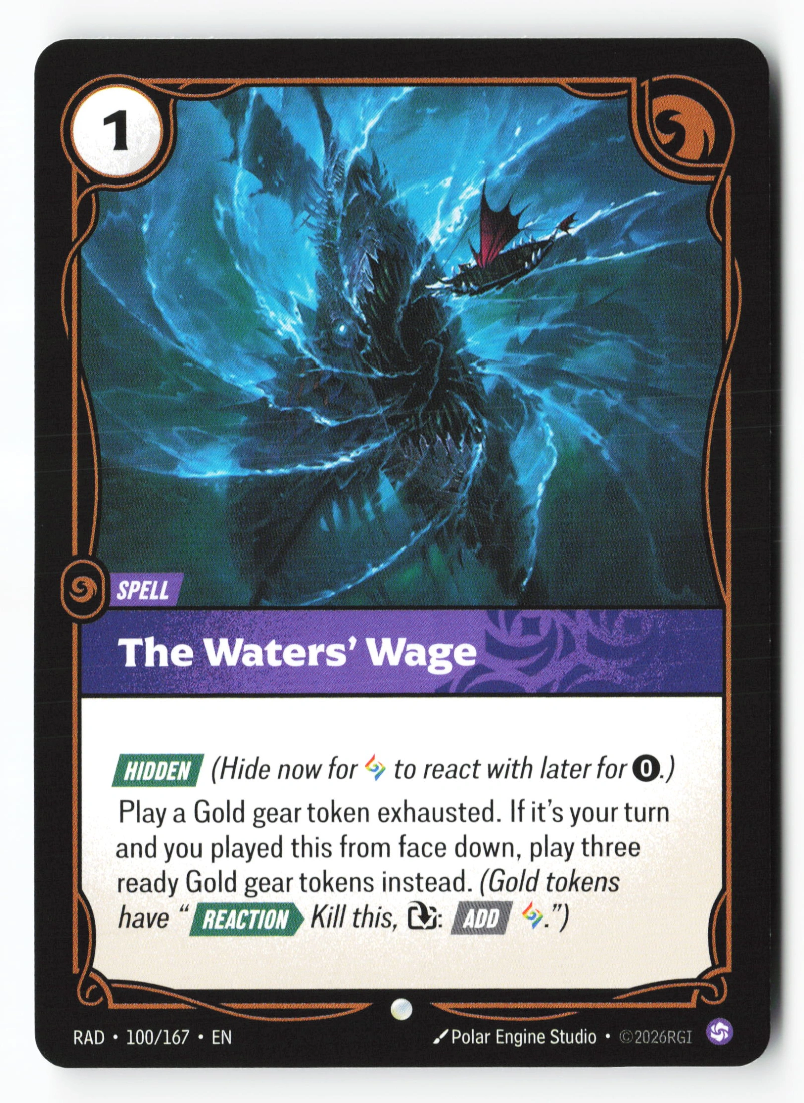 The Waters' Wage (RAD 100) — Voorkant