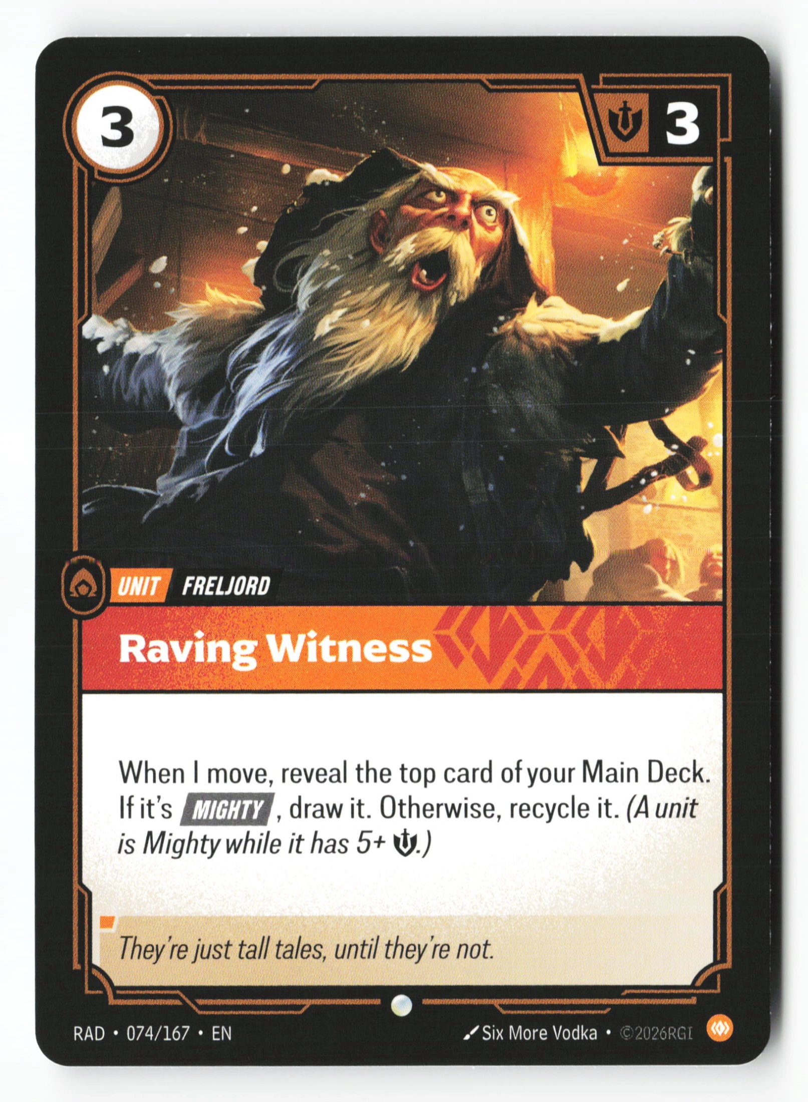 Raving Witness (RAD 074) — Voorkant