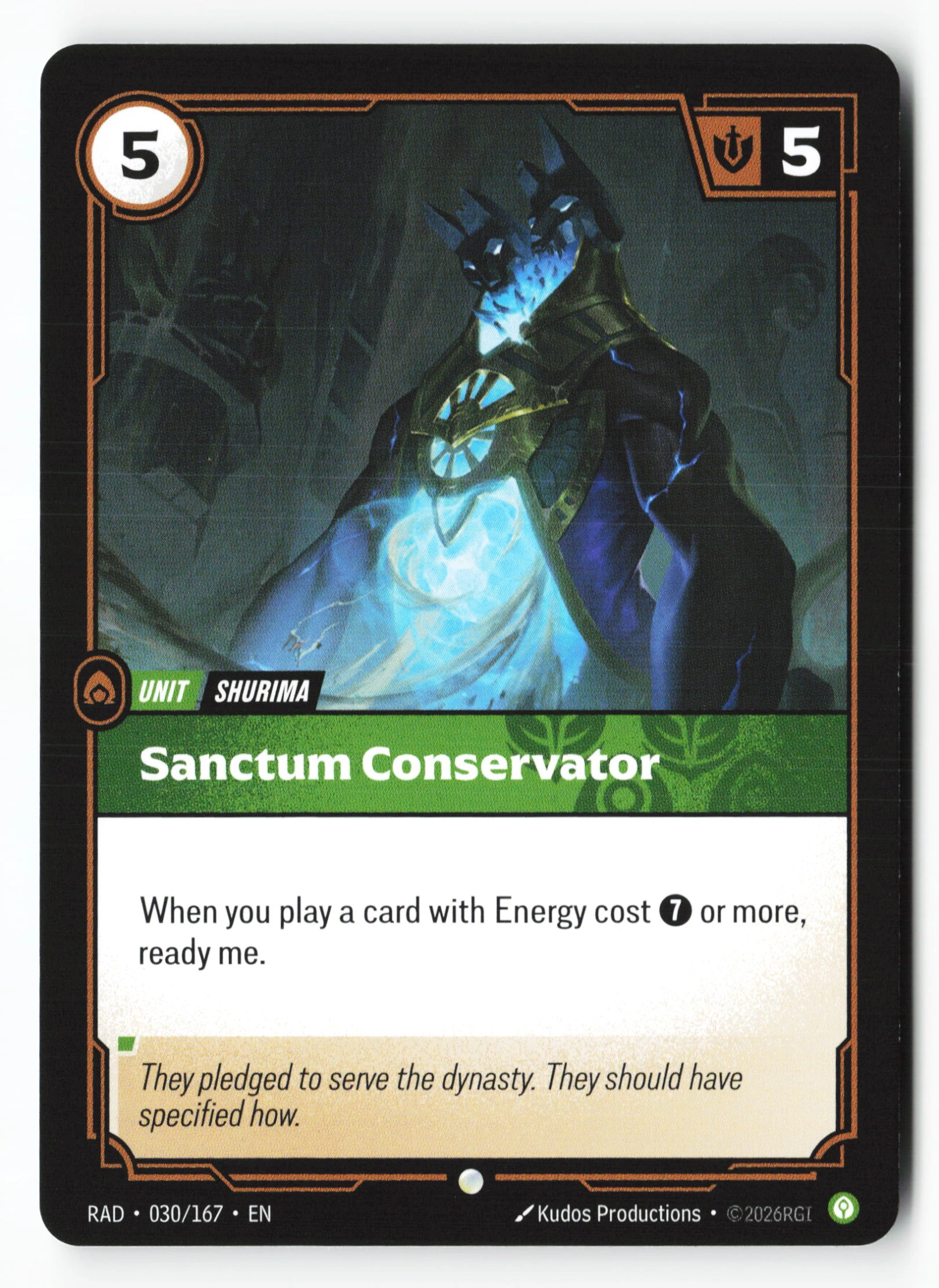 Sanctum Conservator (RAD 030) — Voorkant