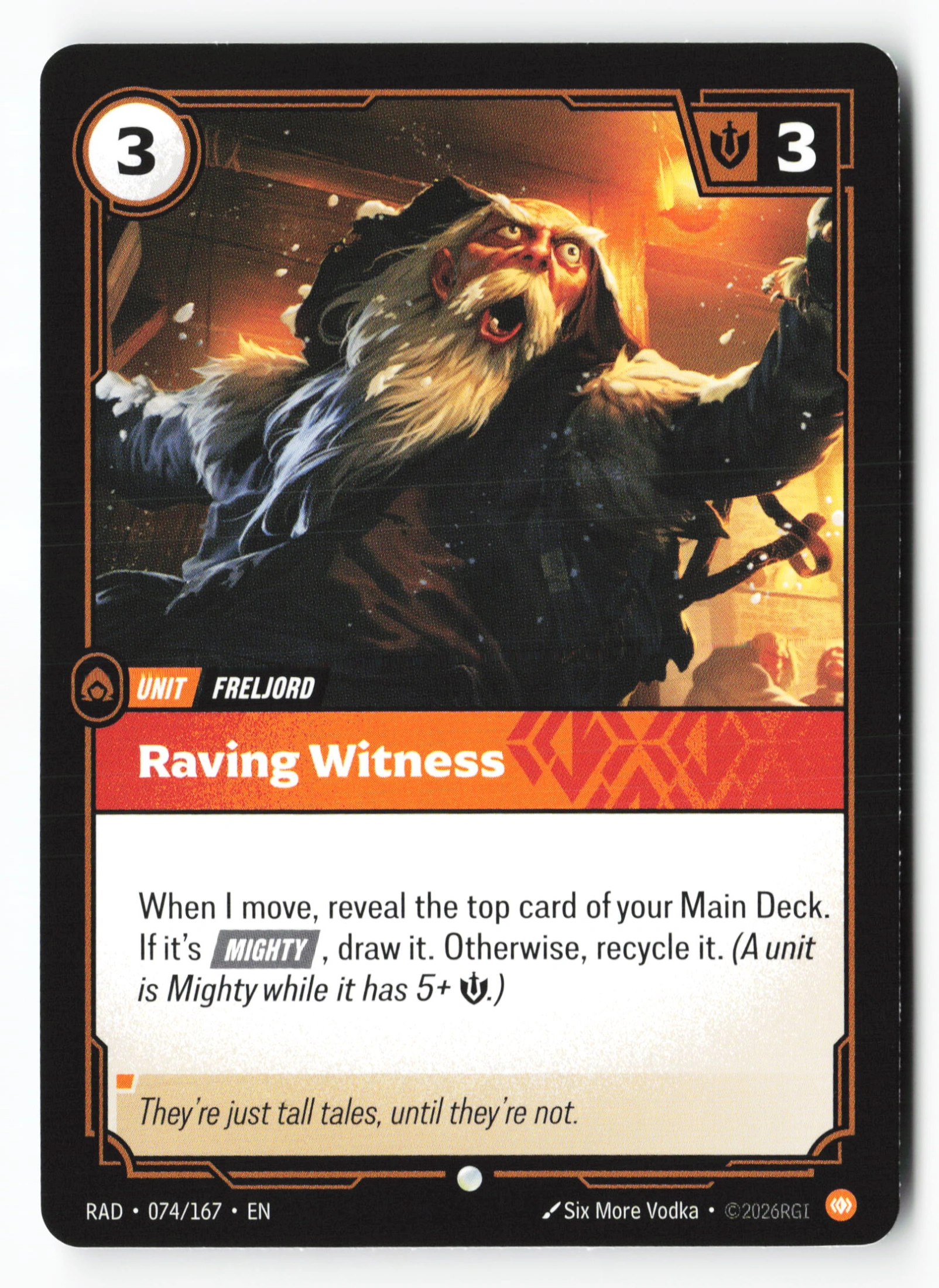 Raving Witness (RAD 074) — Voorkant
