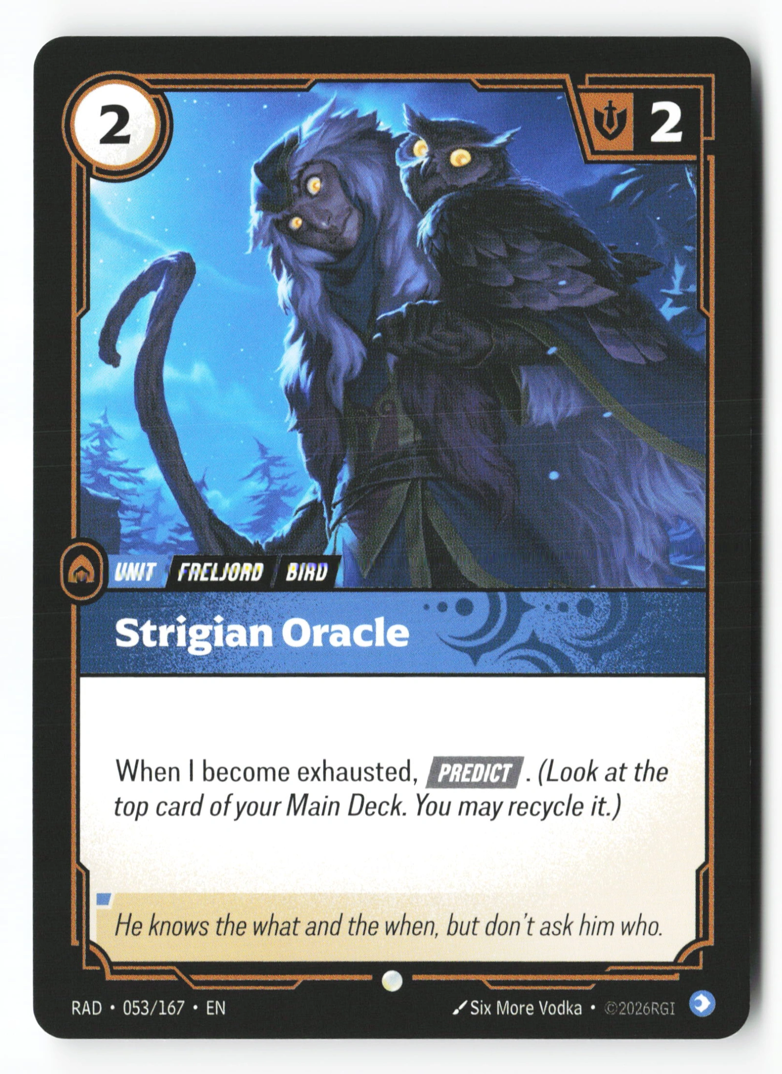 Strigian Oracle (RAD 053) — Voorkant