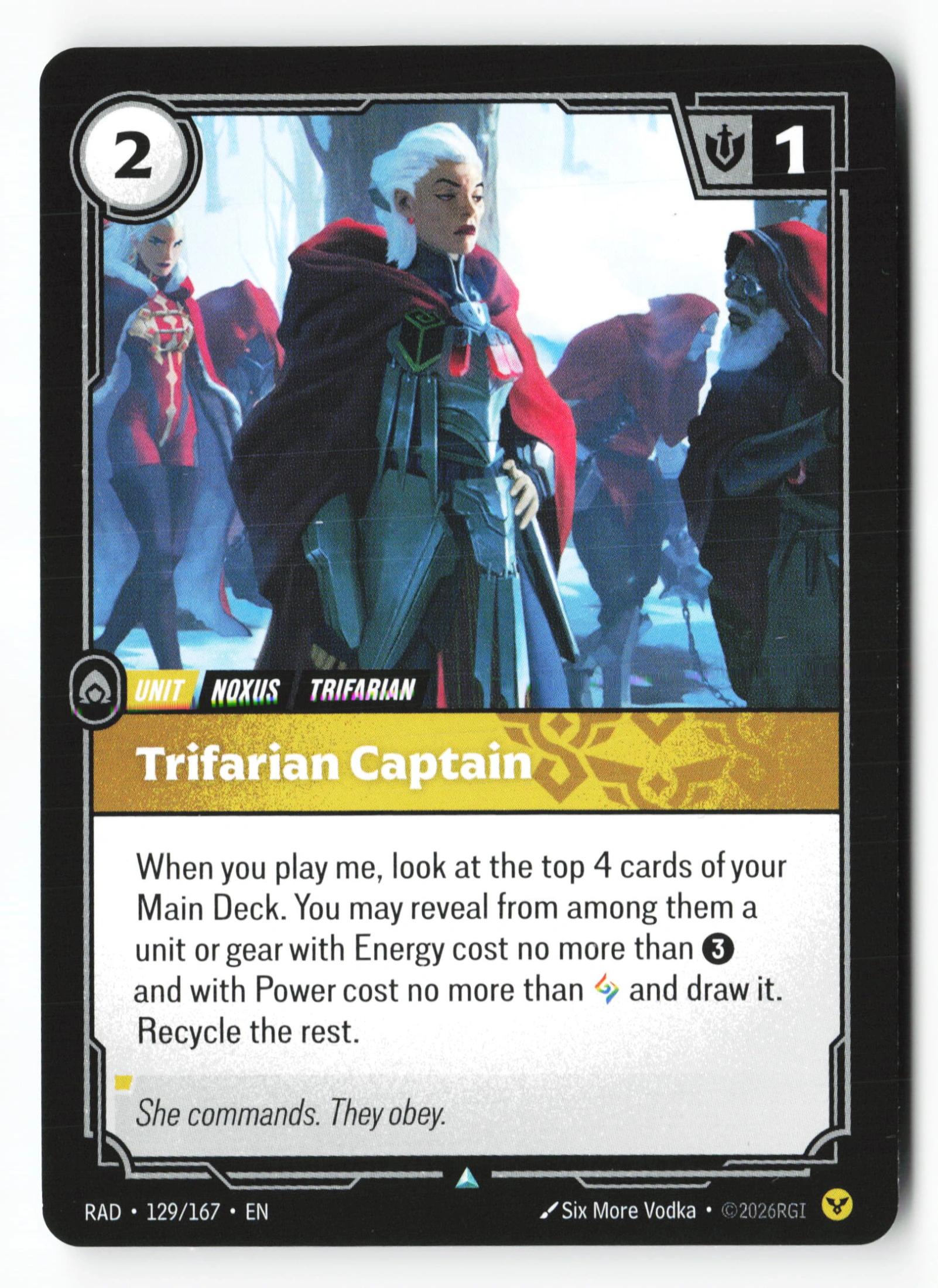 Trifarian Captain (RAD 129) — Voorkant
