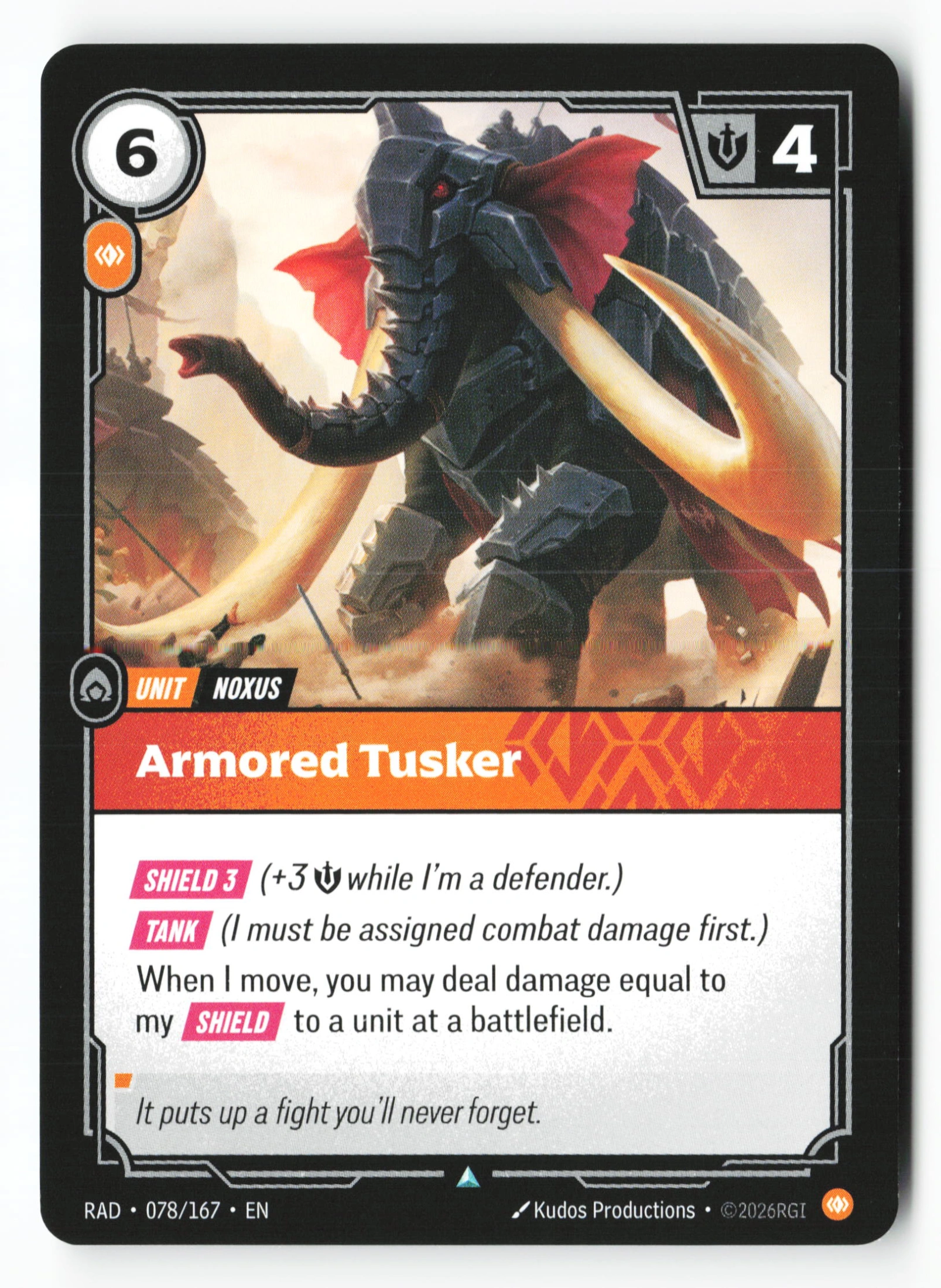 Armored Tusker (RAD 078) — Voorkant