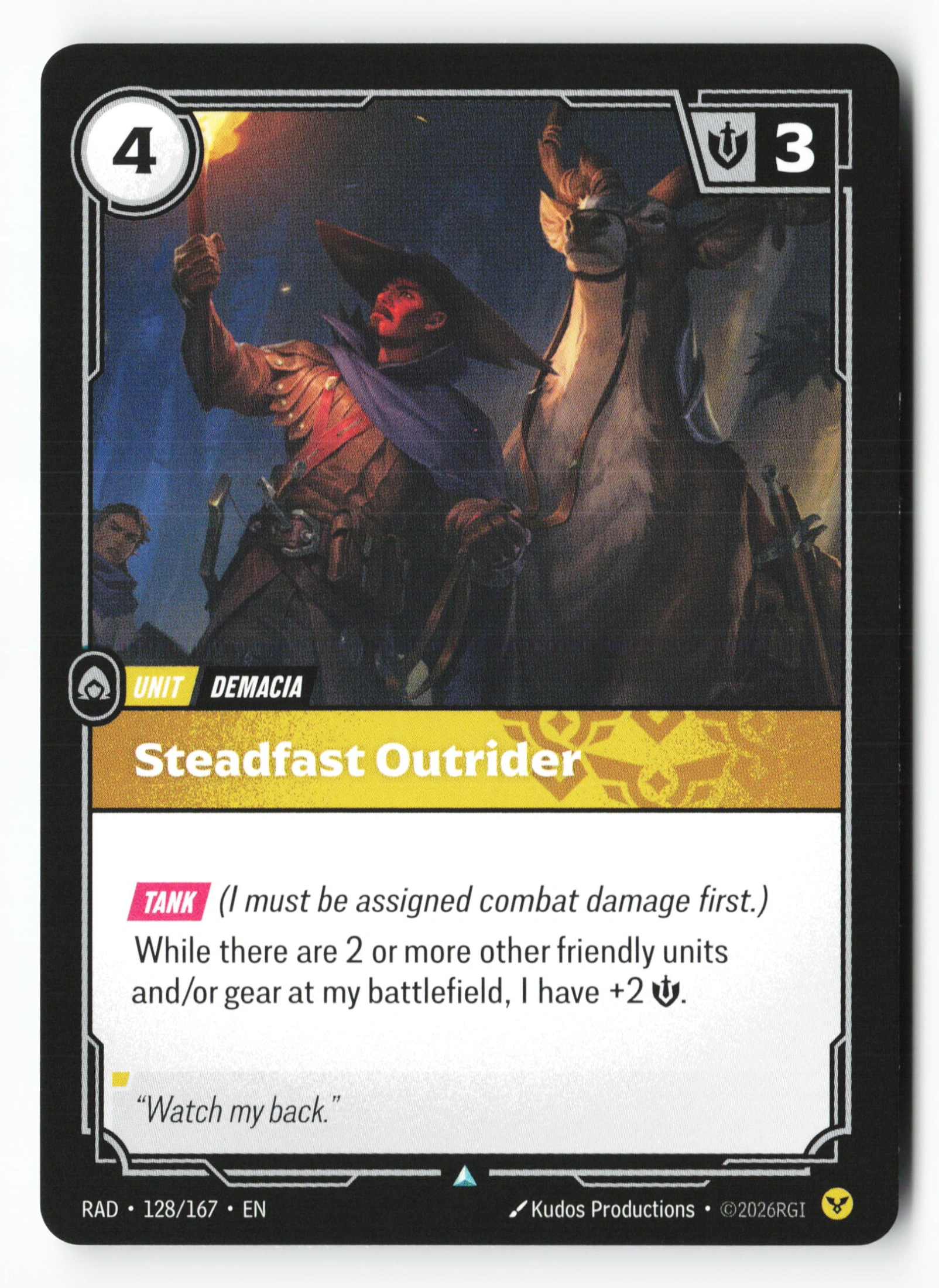Steadfast Outrider (RAD 128) — Voorkant