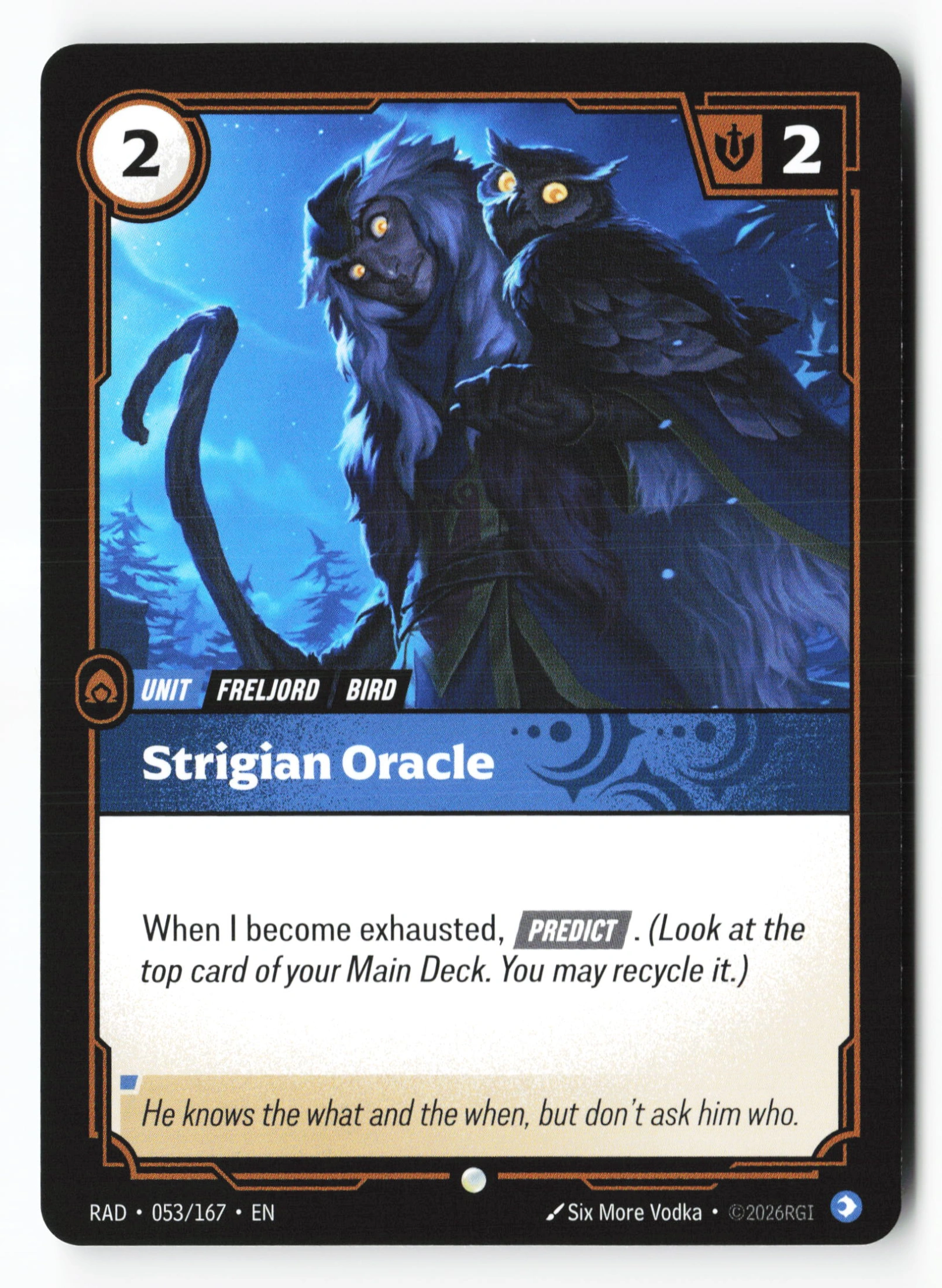 Strigian Oracle (RAD 053) — Voorkant