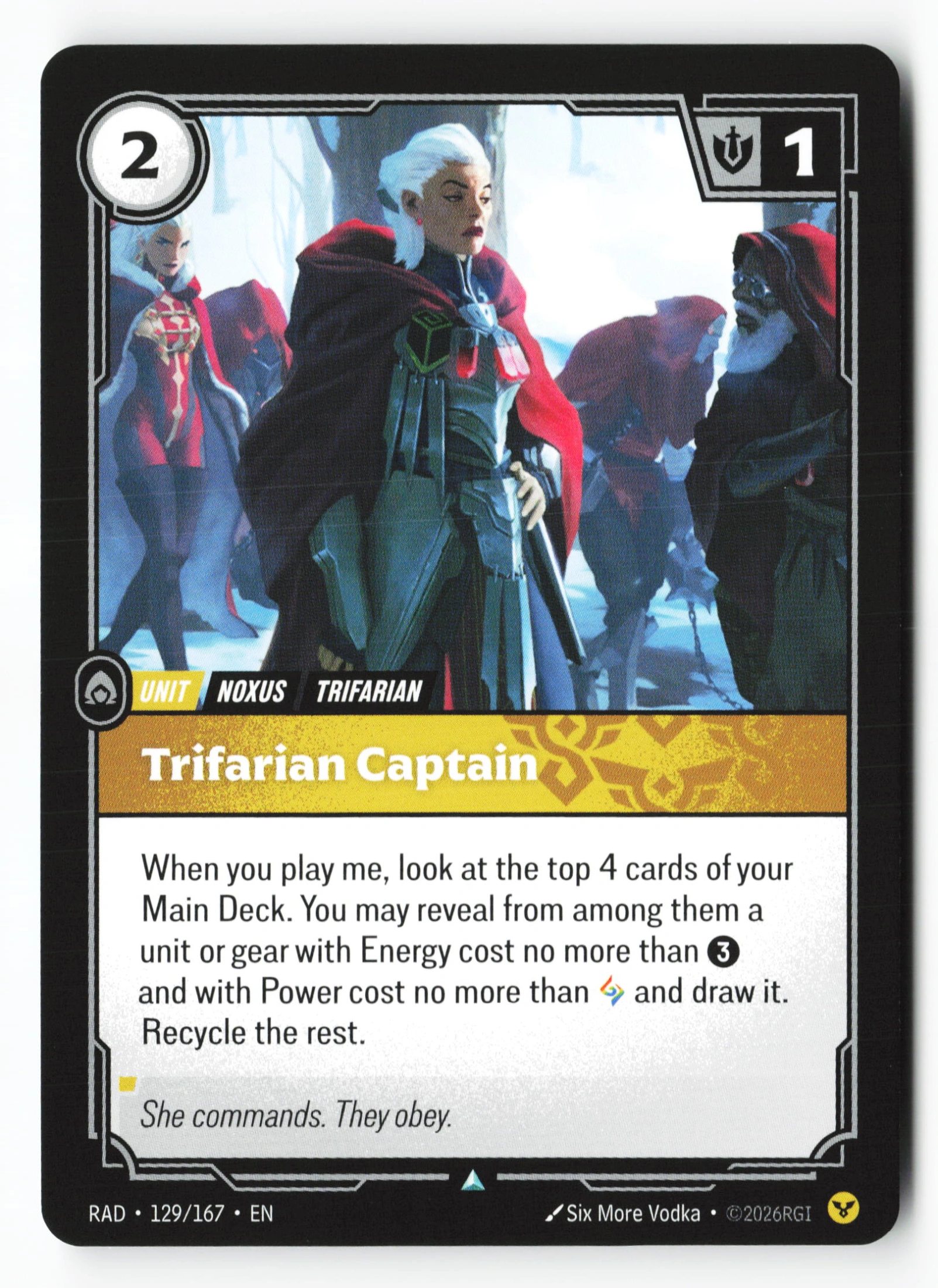 Trifarian Captain (RAD 129) — Voorkant