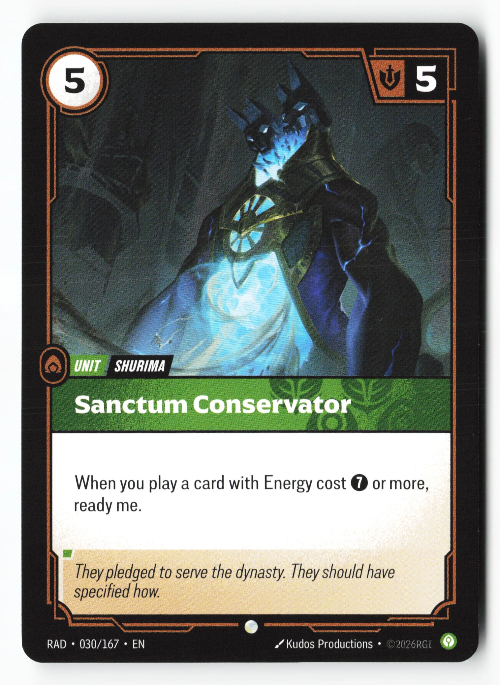 Sanctum Conservator (RAD 030) — Voorkant