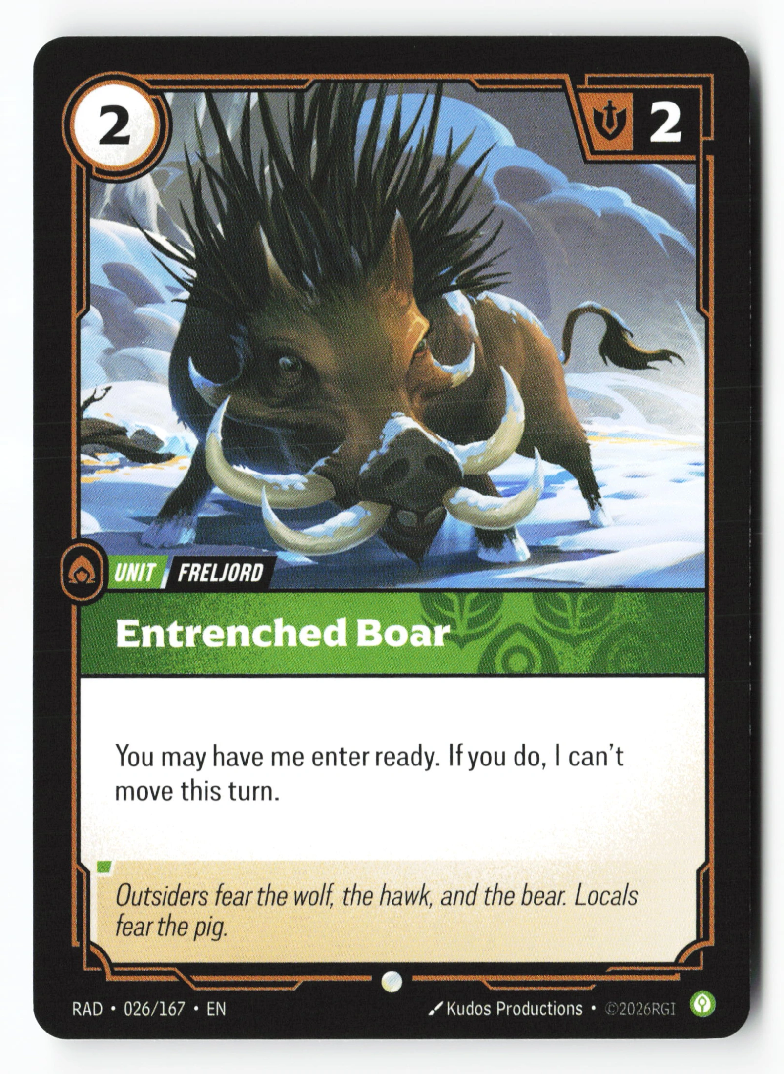 Entrenched Boar (RAD 026) — Voorkant