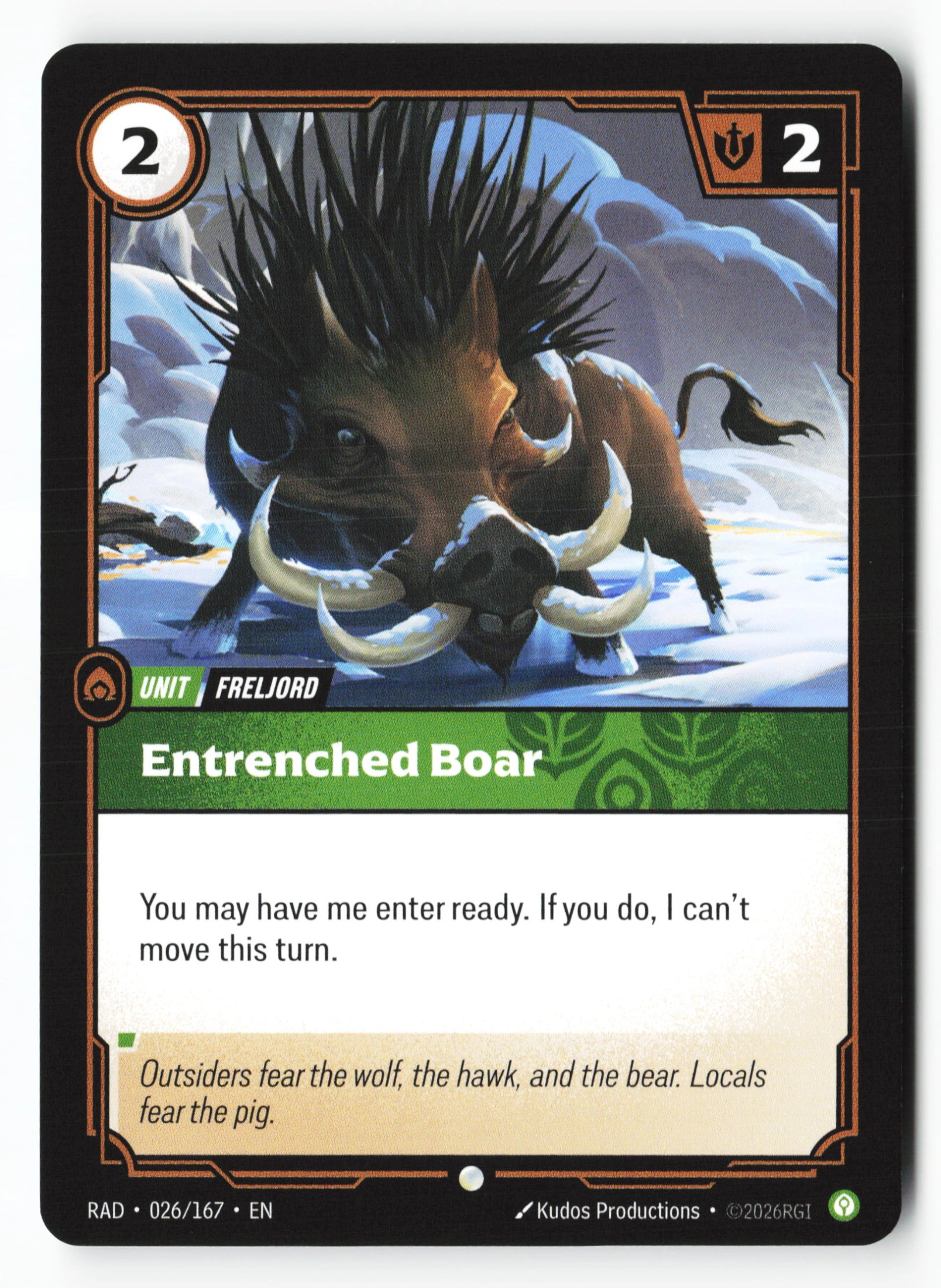 Entrenched Boar (RAD 026) — Voorkant