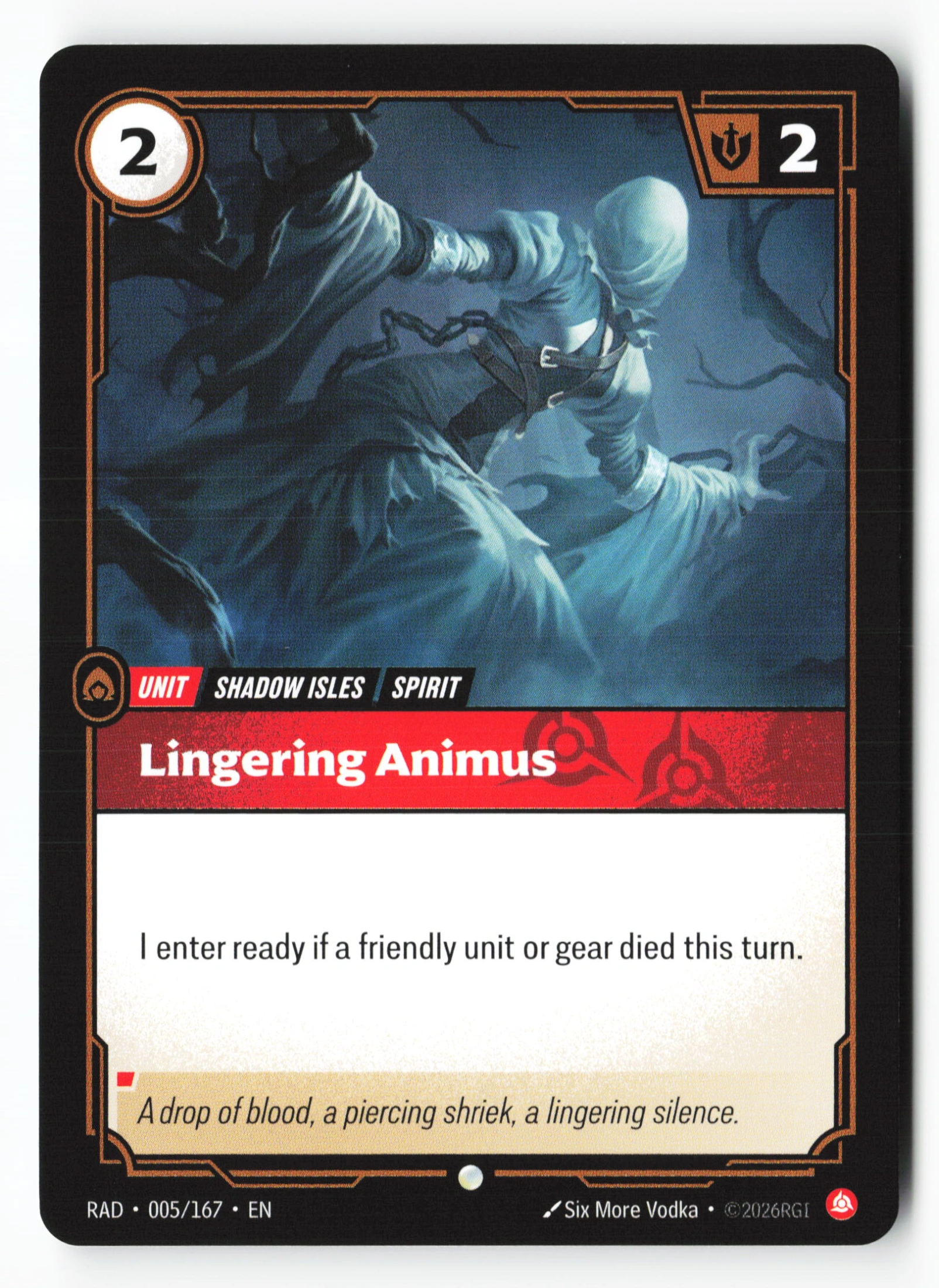 Lingering Animus (RAD 005) — Voorkant