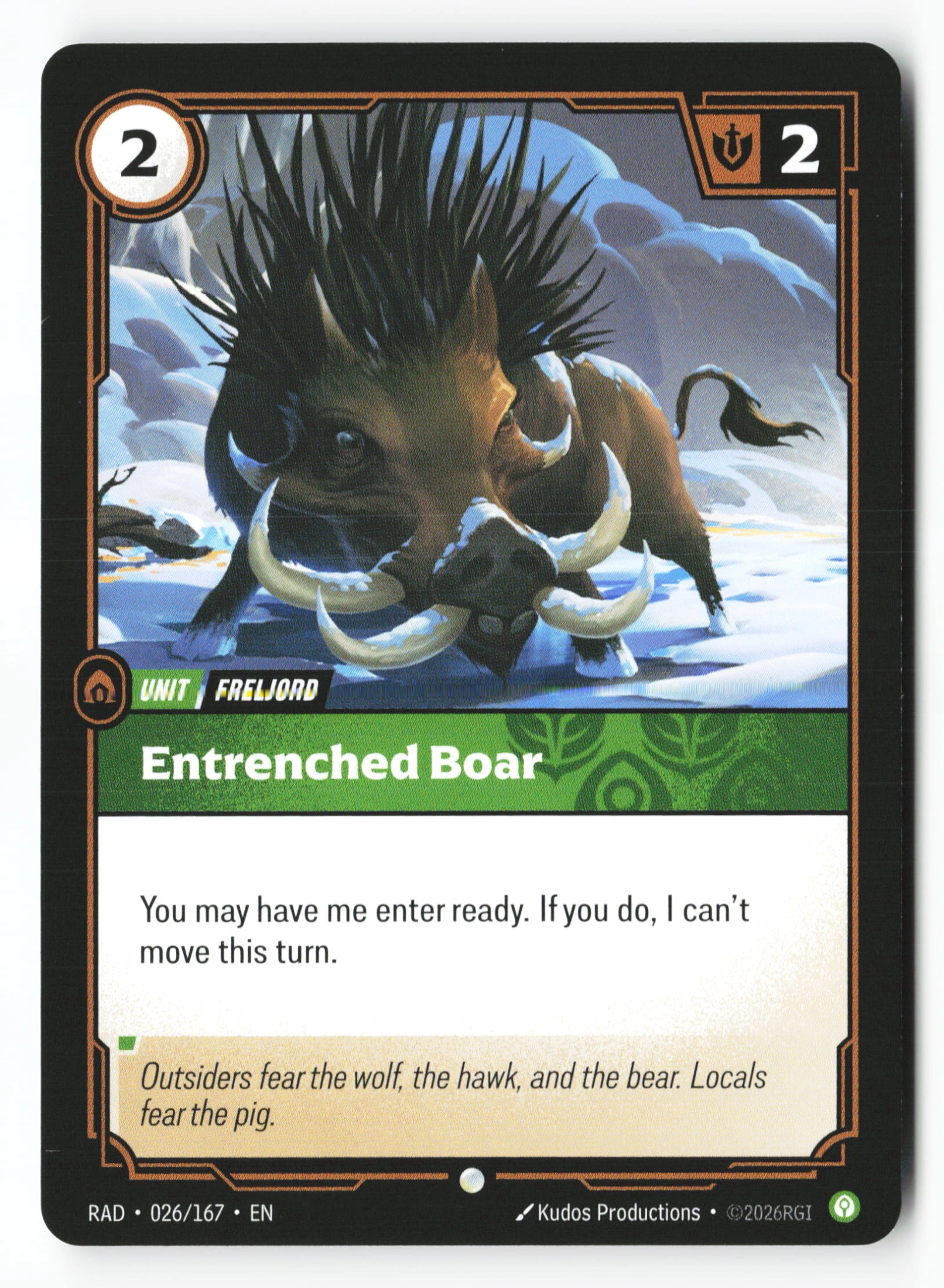 Entrenched Boar (RAD 026) — Voorkant