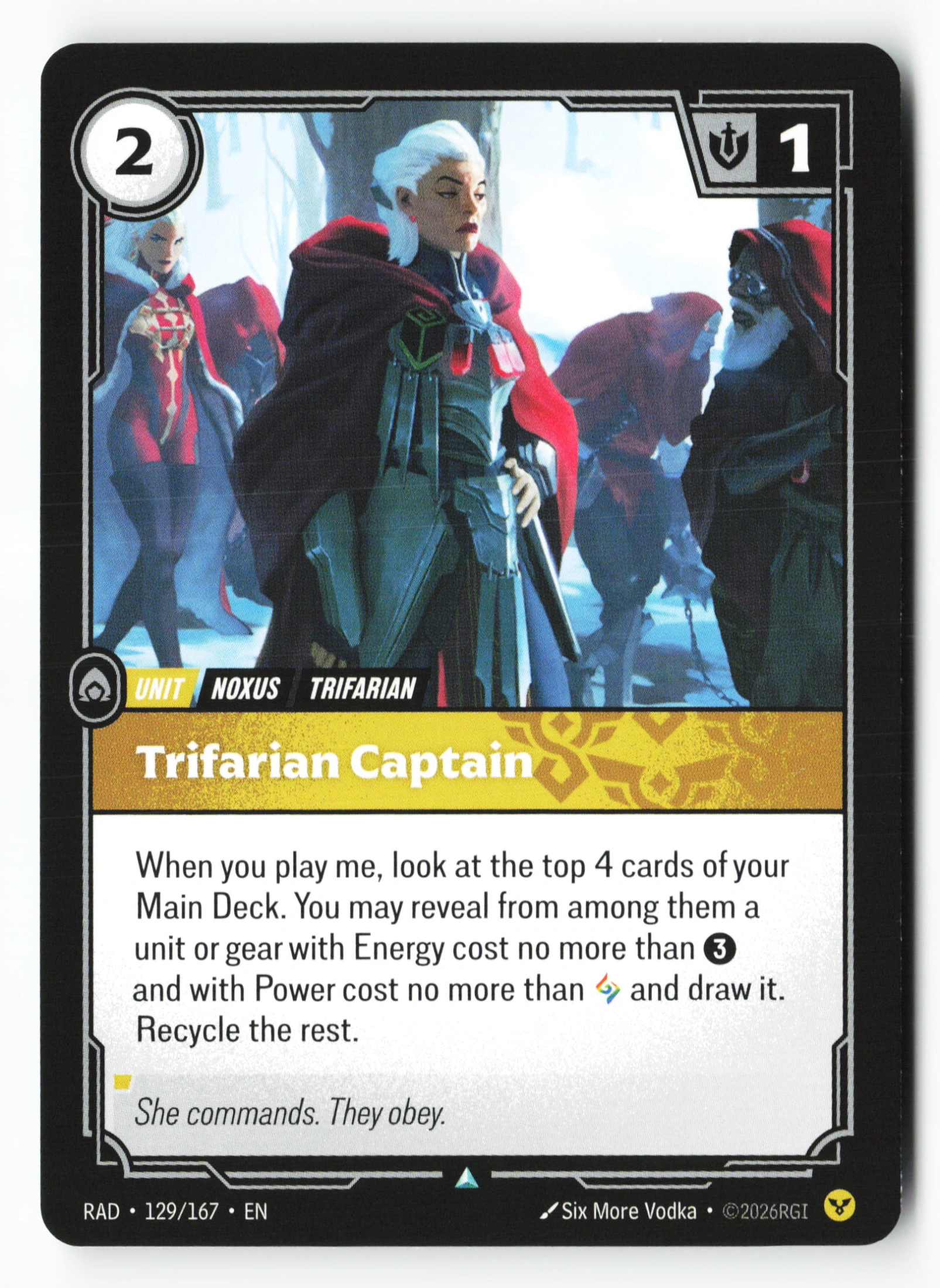 Trifarian Captain (RAD 129) — Voorkant