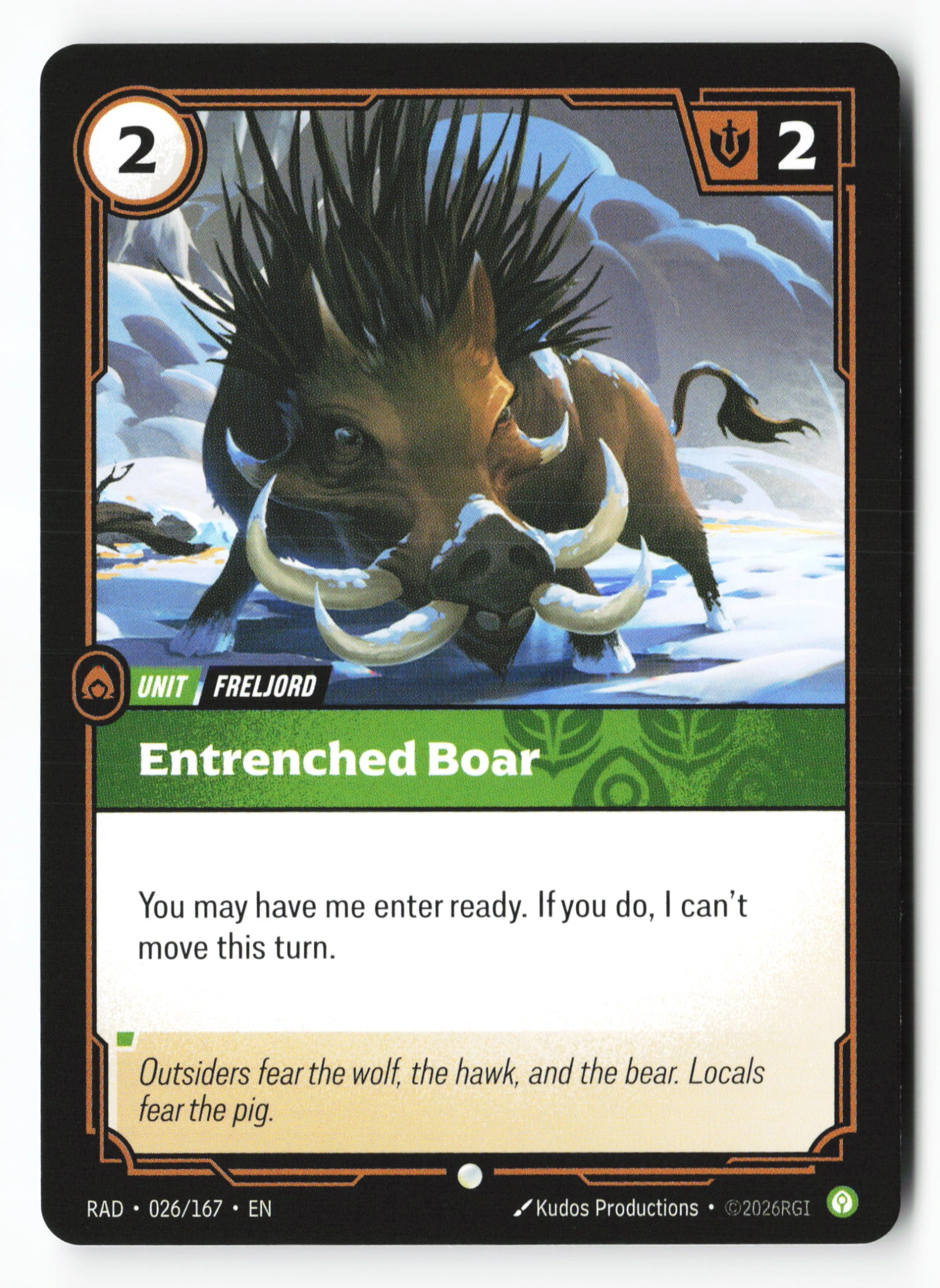 Entrenched Boar (RAD 026) — Voorkant