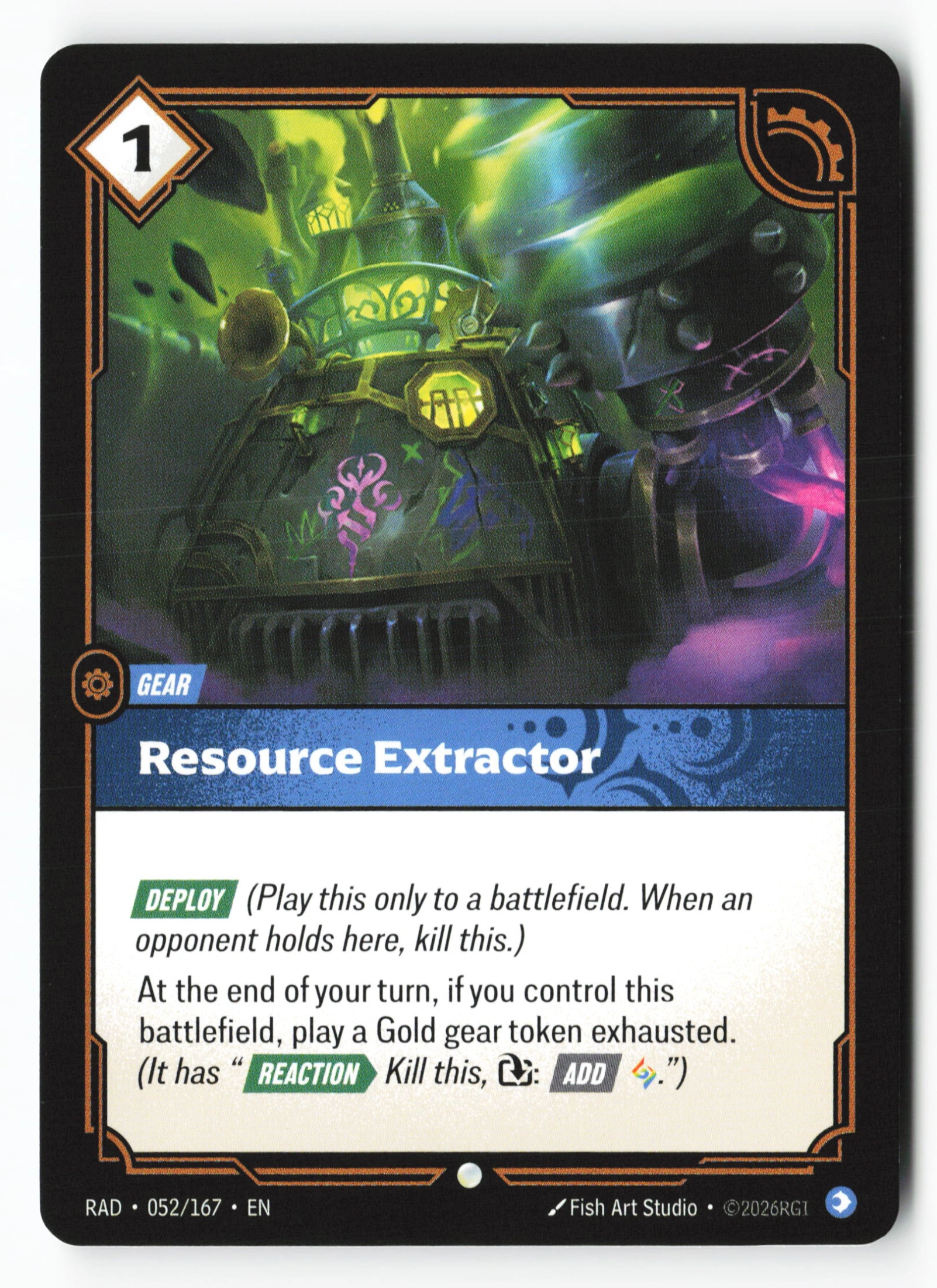 Resource Extractor (RAD 052) — Voorkant