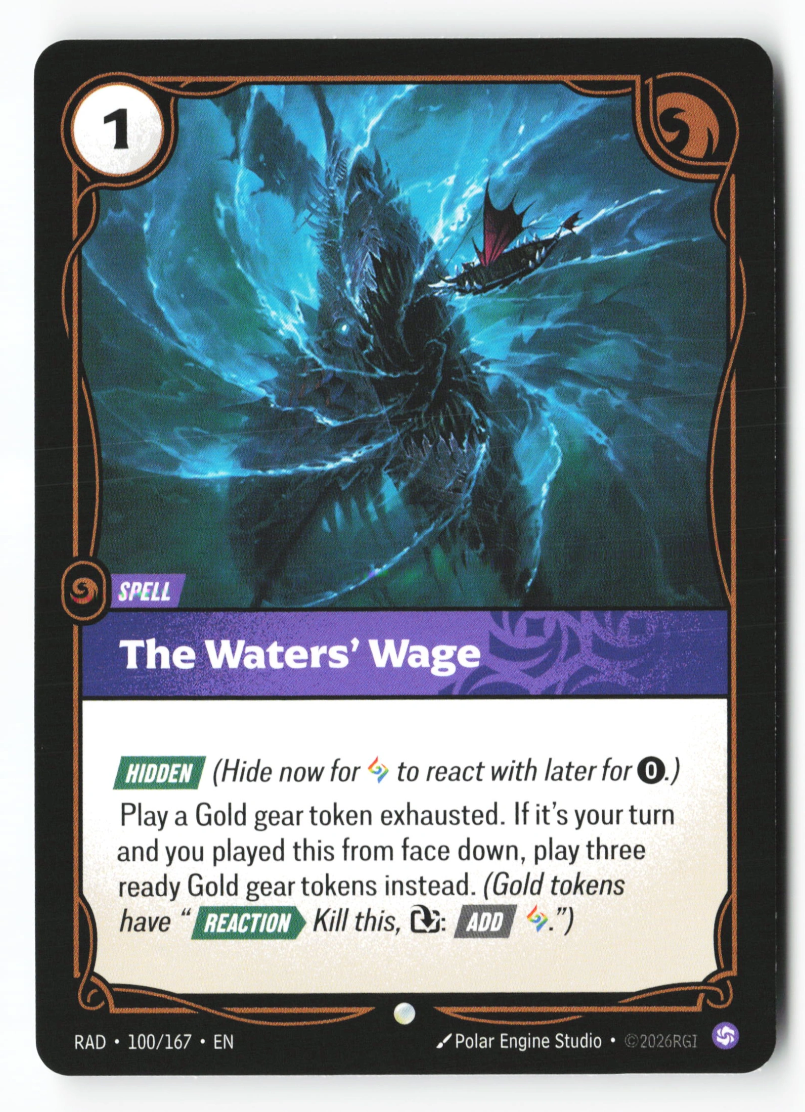 The Waters' Wage (RAD 100) — Voorkant