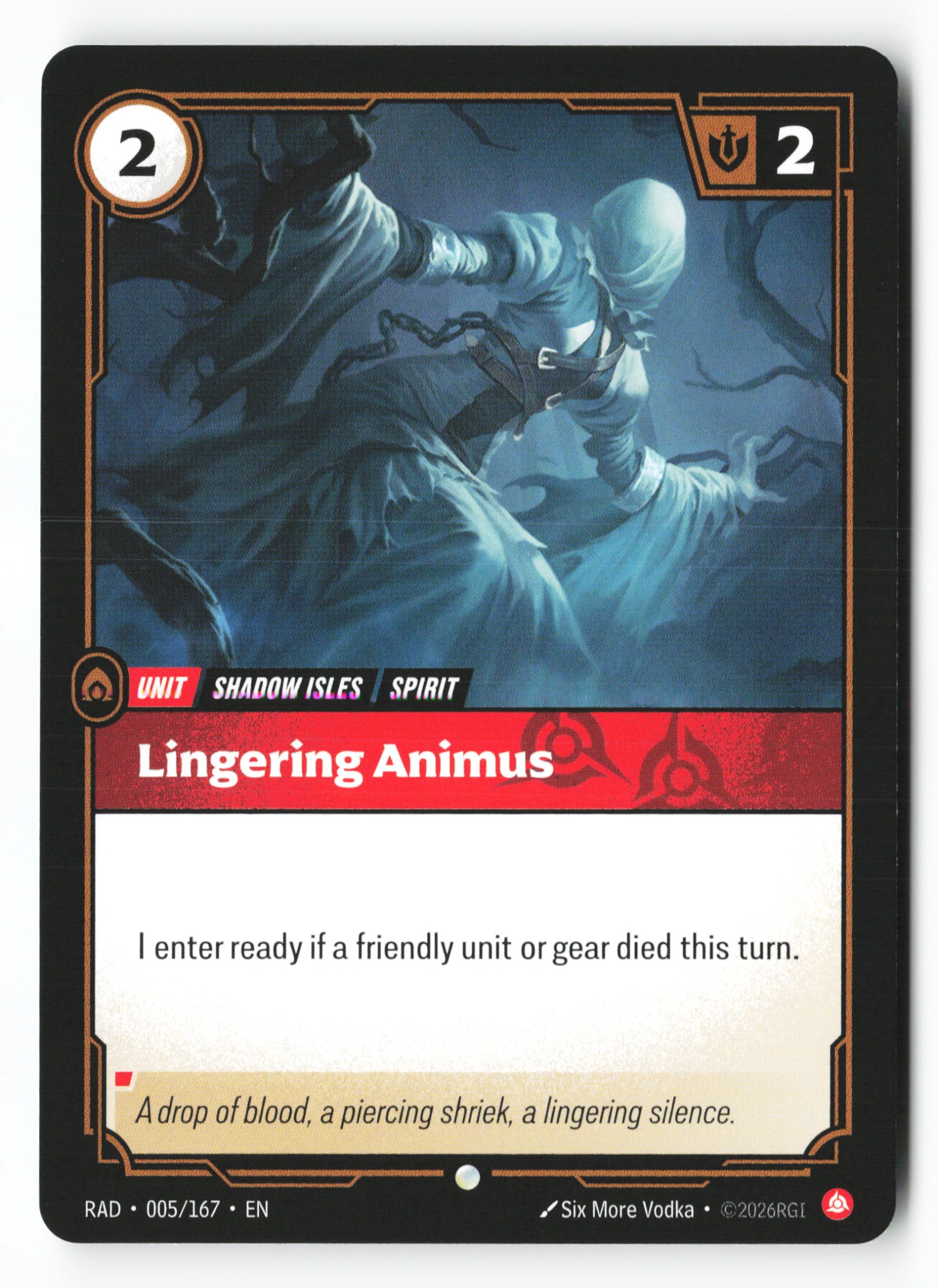 Lingering Animus (RAD 005) — Voorkant
