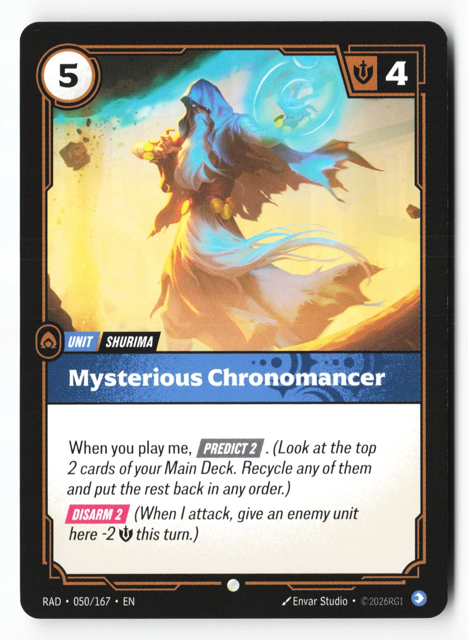 Mysterious Chronomancer (RAD 050) — Voorkant