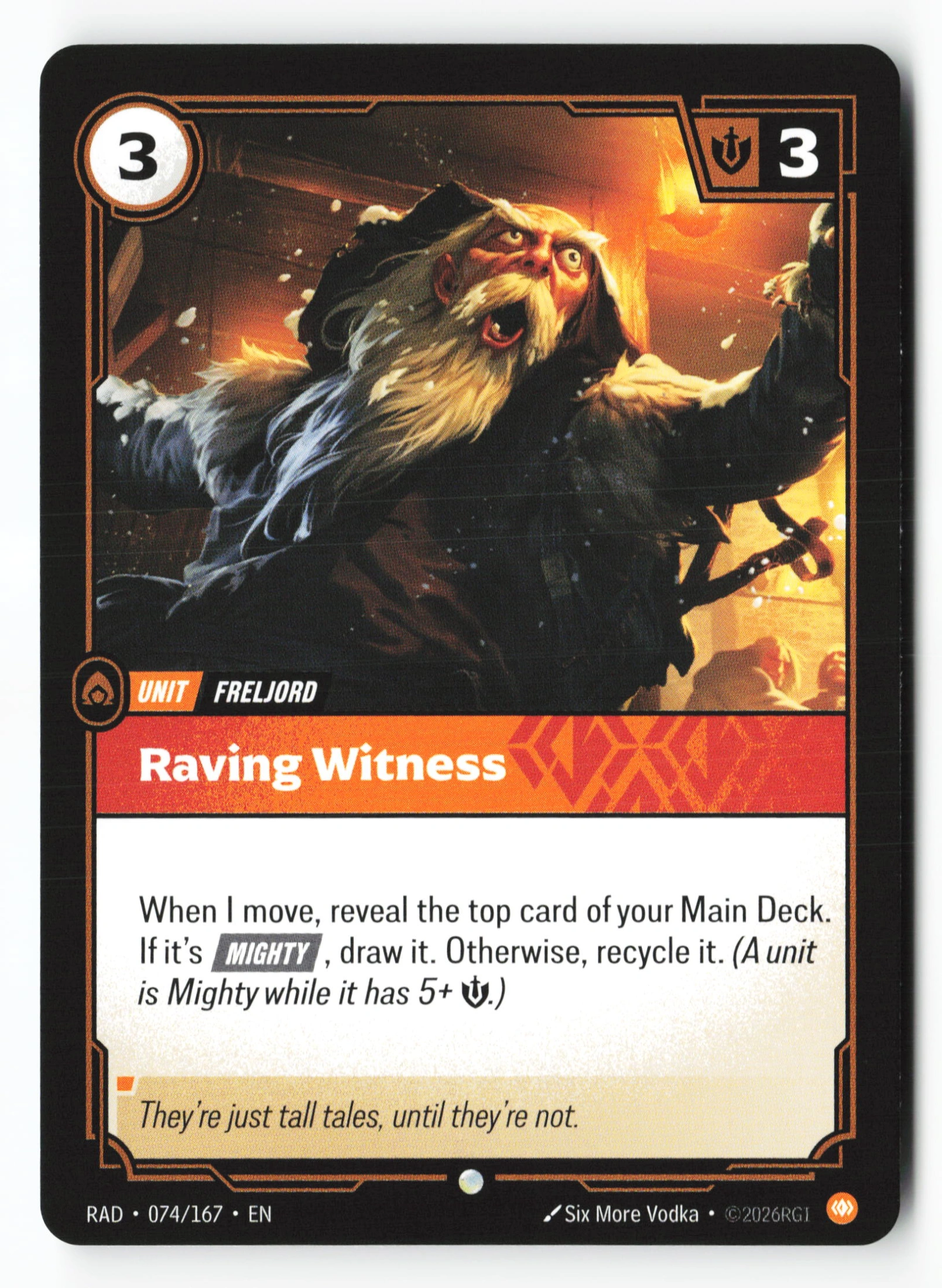Raving Witness (RAD 074) — Voorkant