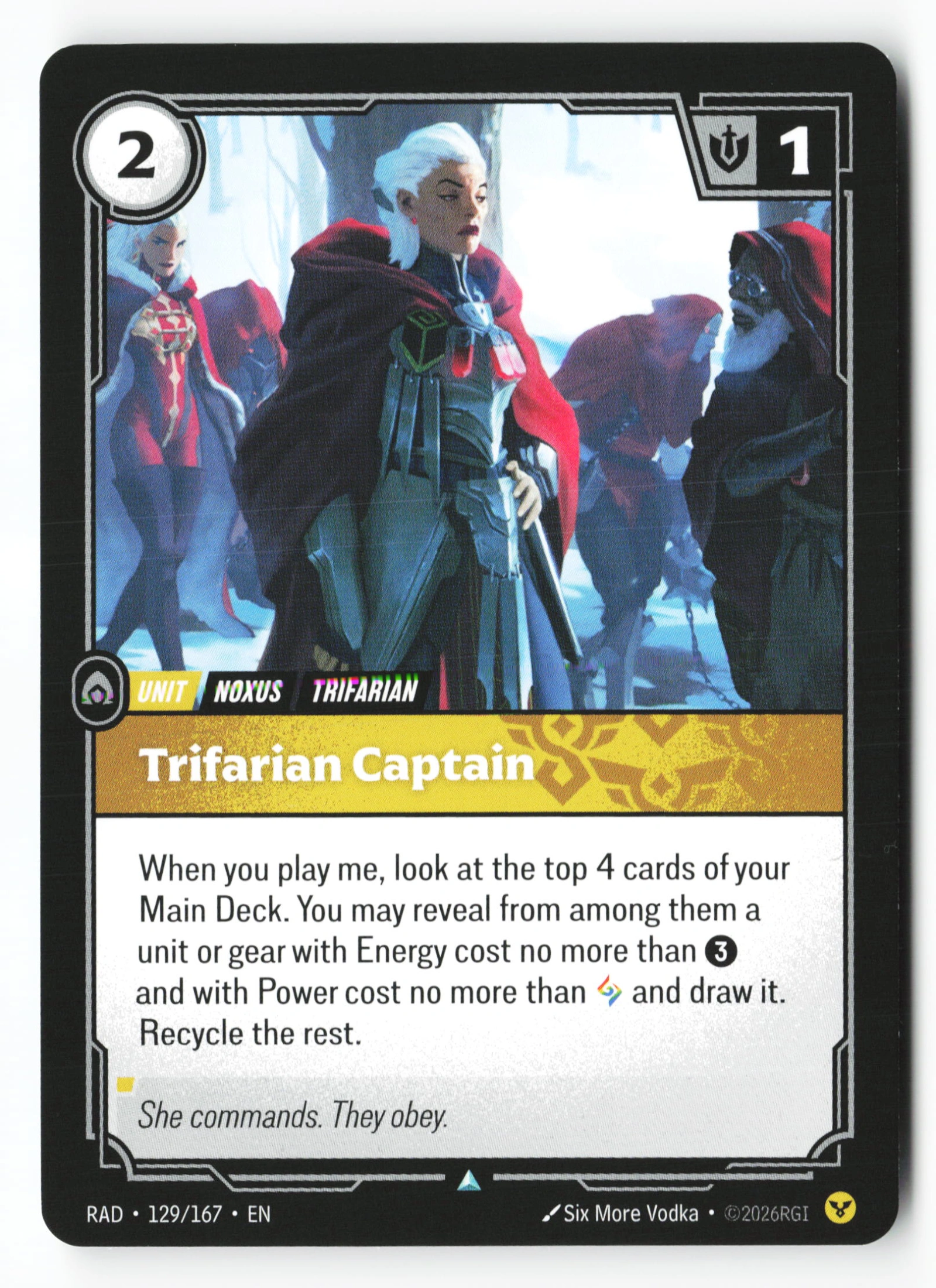 Trifarian Captain (RAD 129) — Voorkant