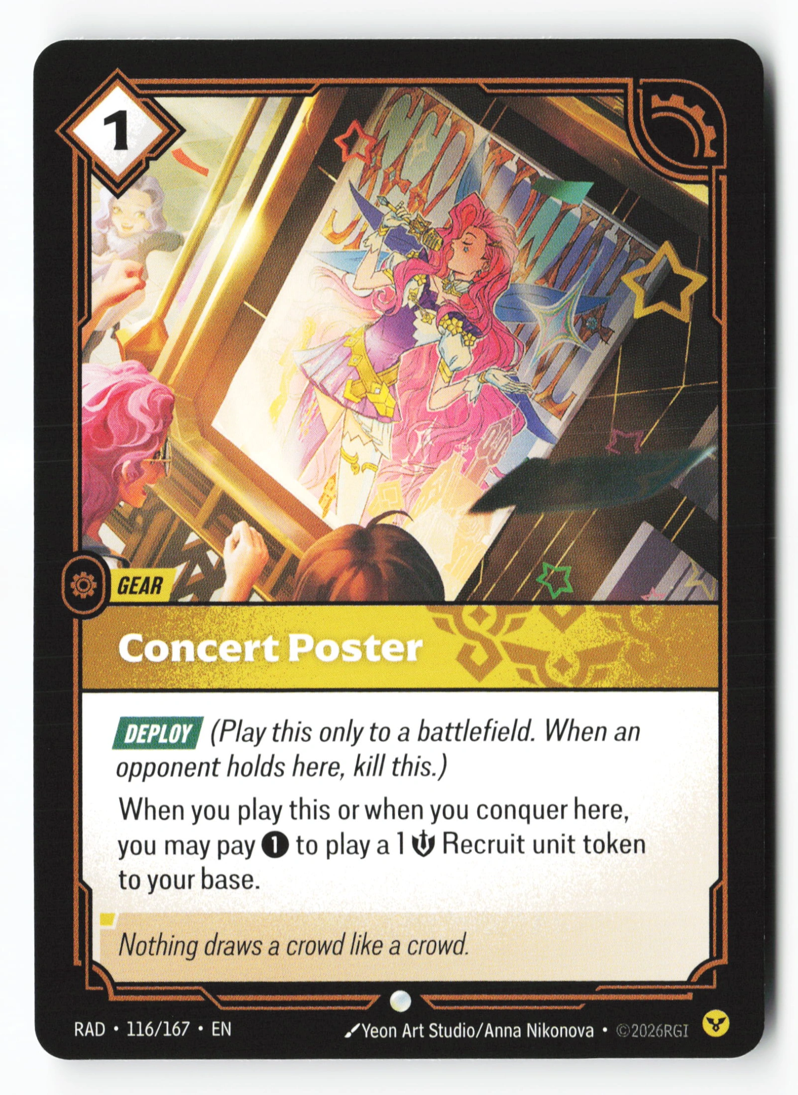 Concert Poster (RAD 116) — Voorkant