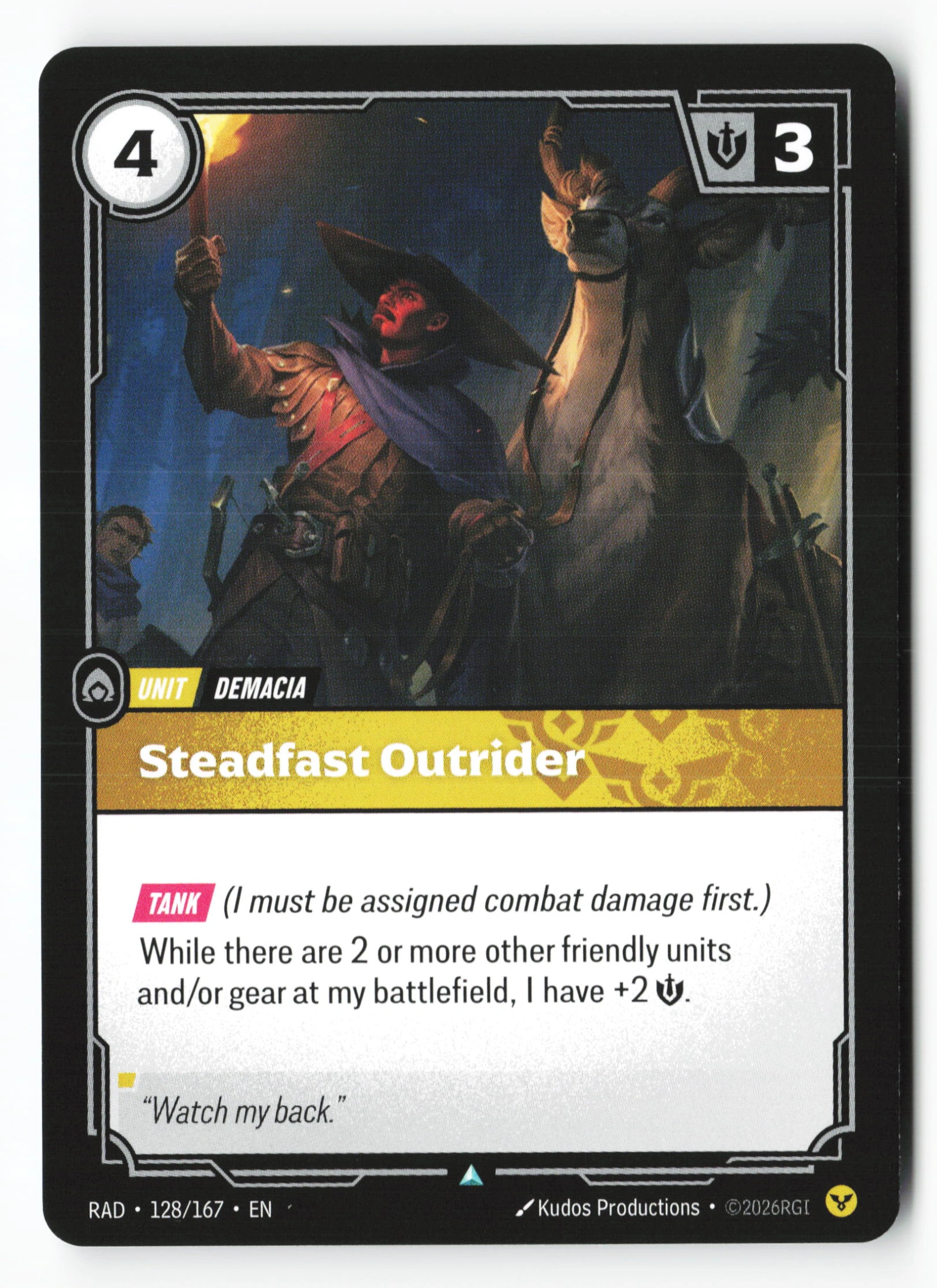 Steadfast Outrider (RAD 128) — Voorkant